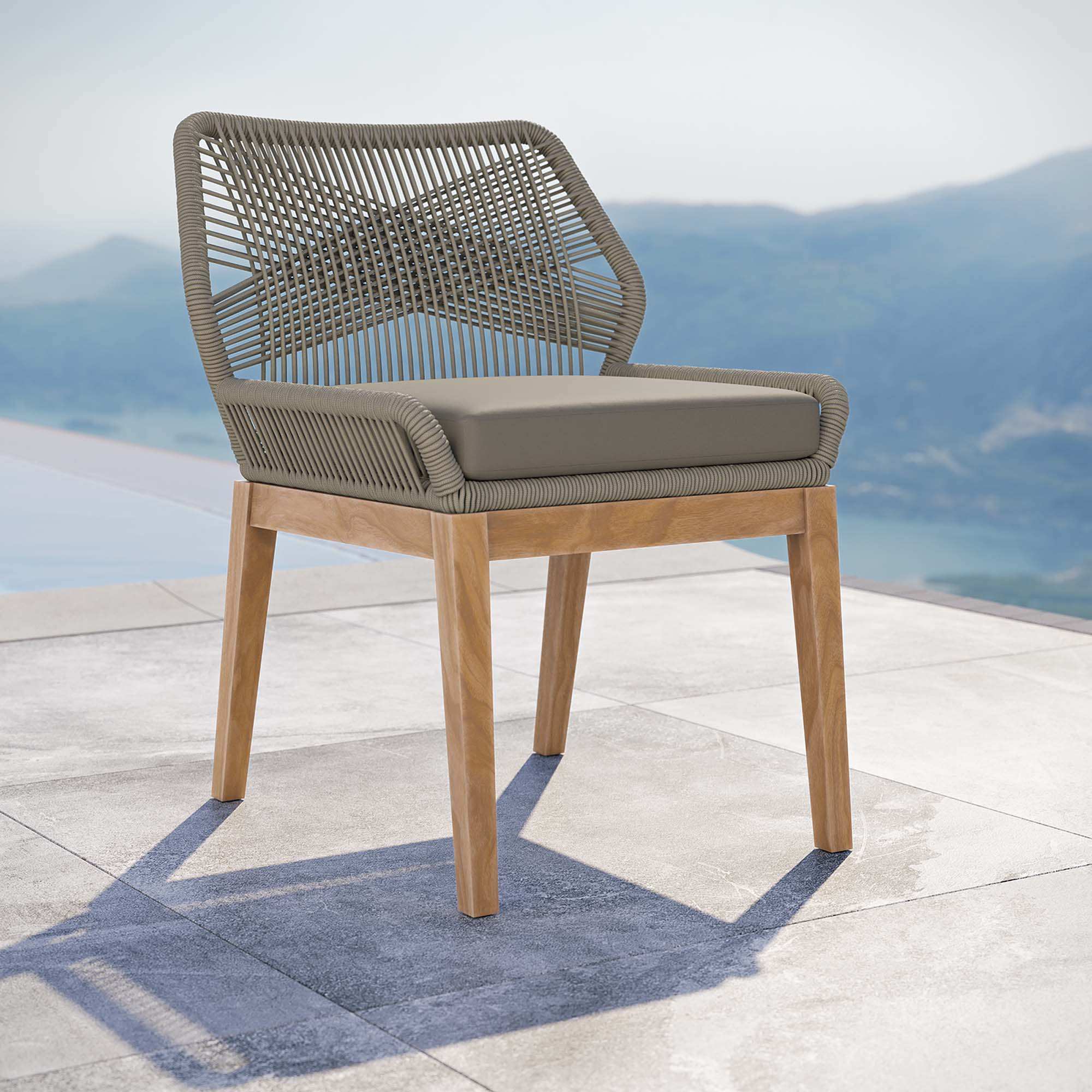 Wellspring Outdoor Patio Teak Wood Dining Chair by Modway - Best Buy Furniture
