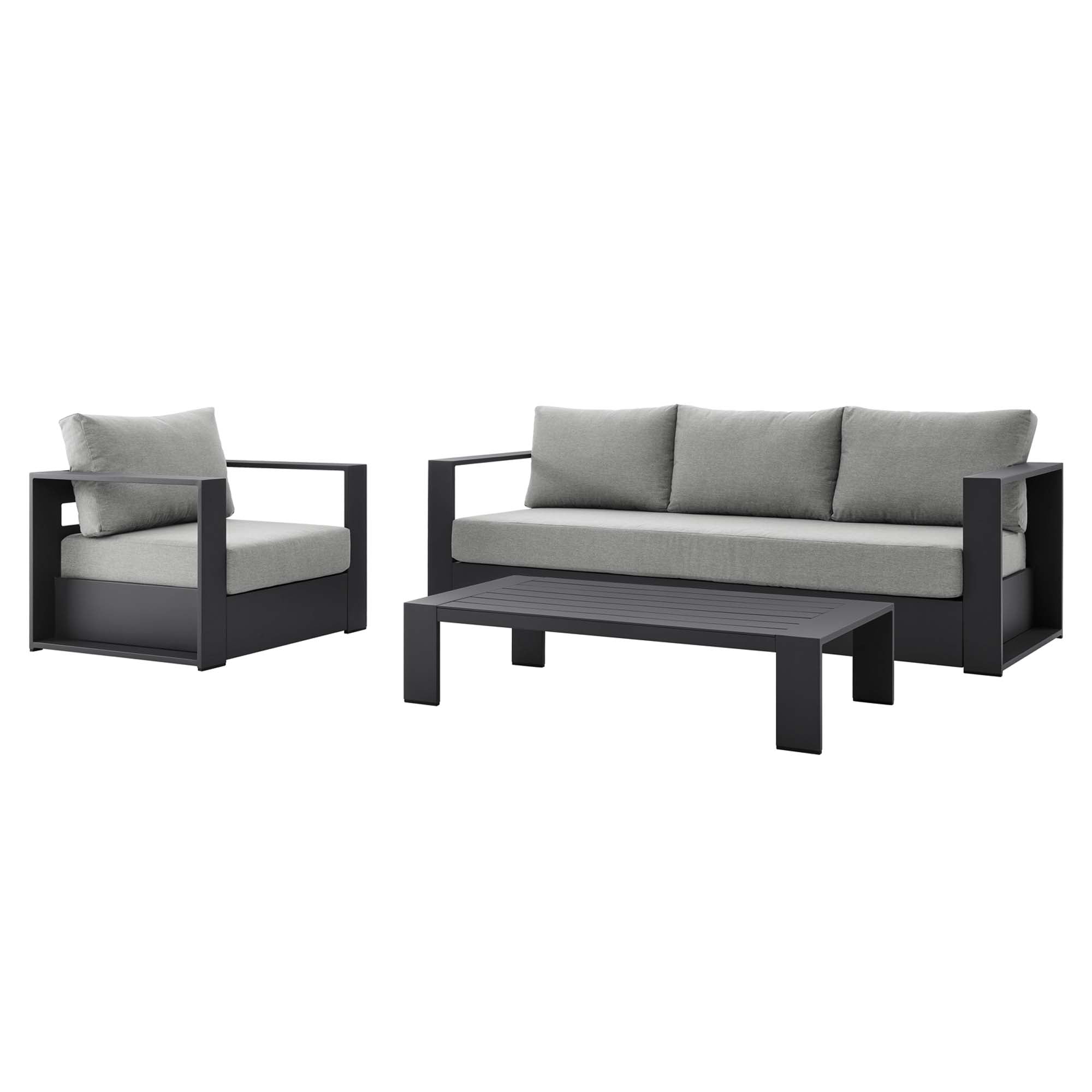 Tahoe 3-Piece Outdoor Patio Powder-Coated Aluminum Set by Modway - Best Buy Furniture