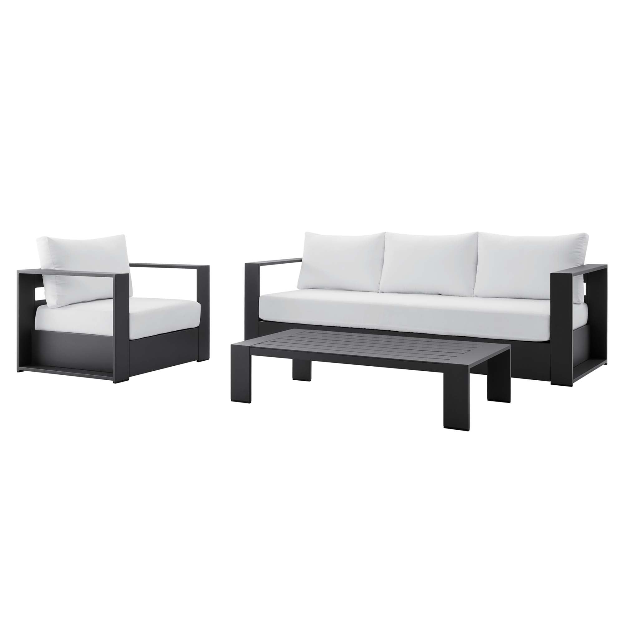 Tahoe 3-Piece Outdoor Patio Powder-Coated Aluminum Set by Modway - Best Buy Furniture
