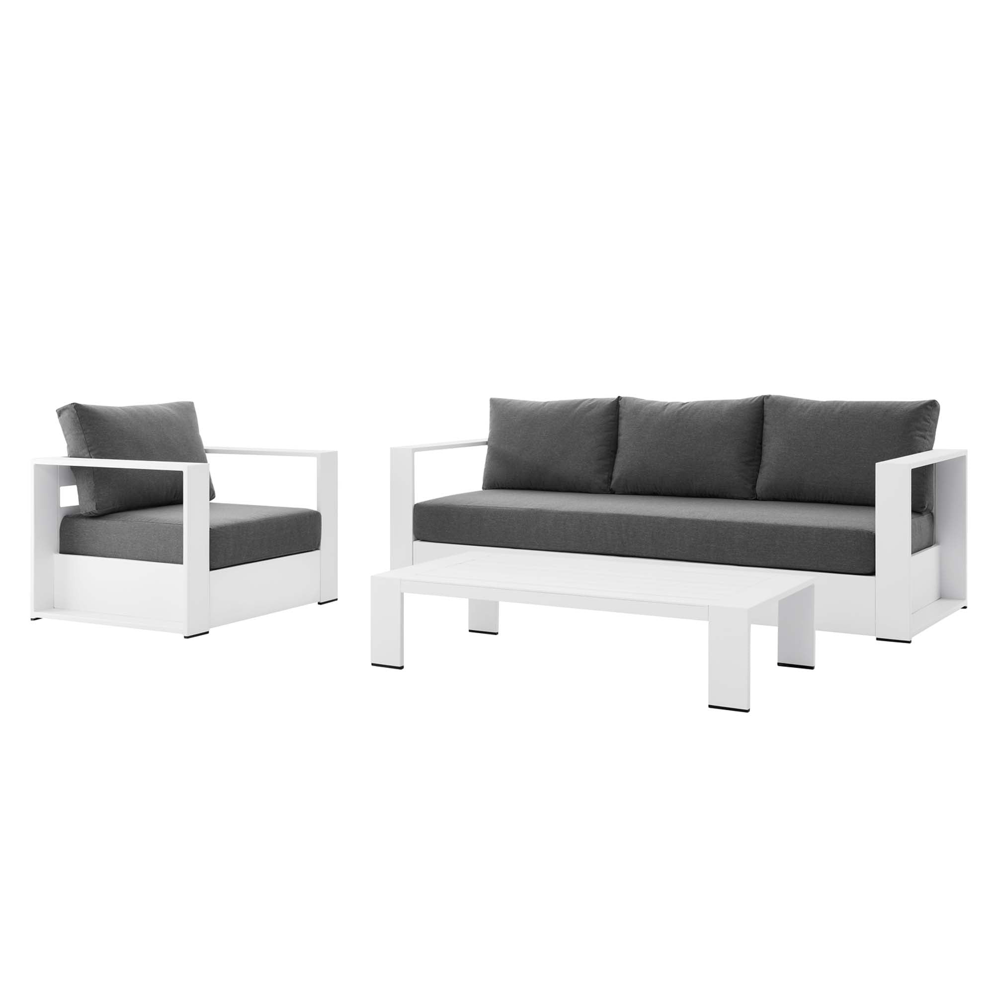 Tahoe 3-Piece Outdoor Patio Powder-Coated Aluminum Set by Modway - Best Buy Furniture