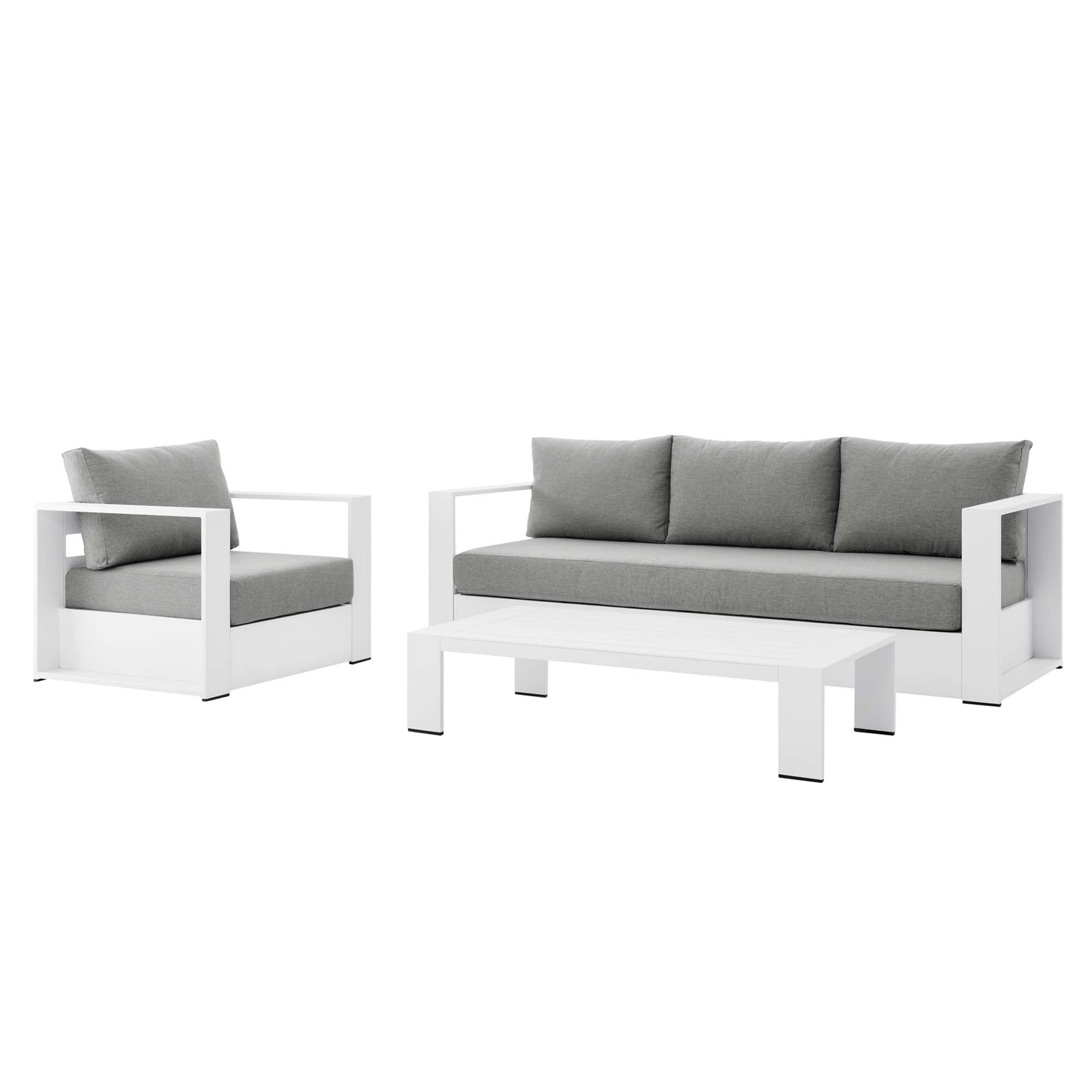 Tahoe 3-Piece Outdoor Patio Powder-Coated Aluminum Set by Modway - Best Buy Furniture