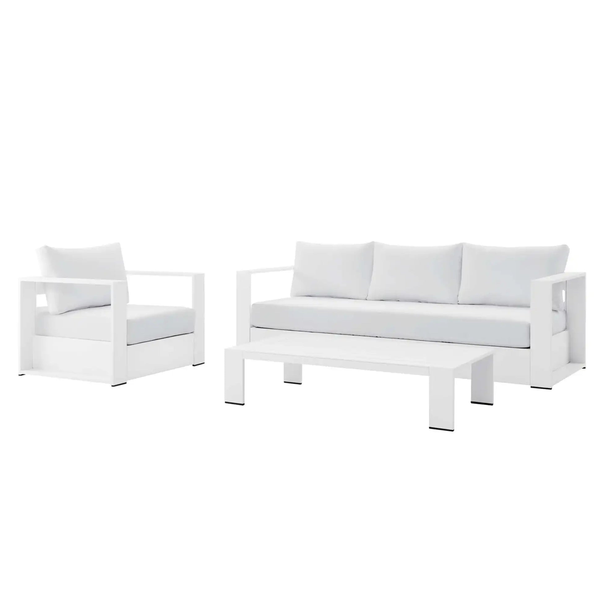 Tahoe 3-Piece Outdoor Patio Powder-Coated Aluminum Set by Modway - Best Buy Furniture