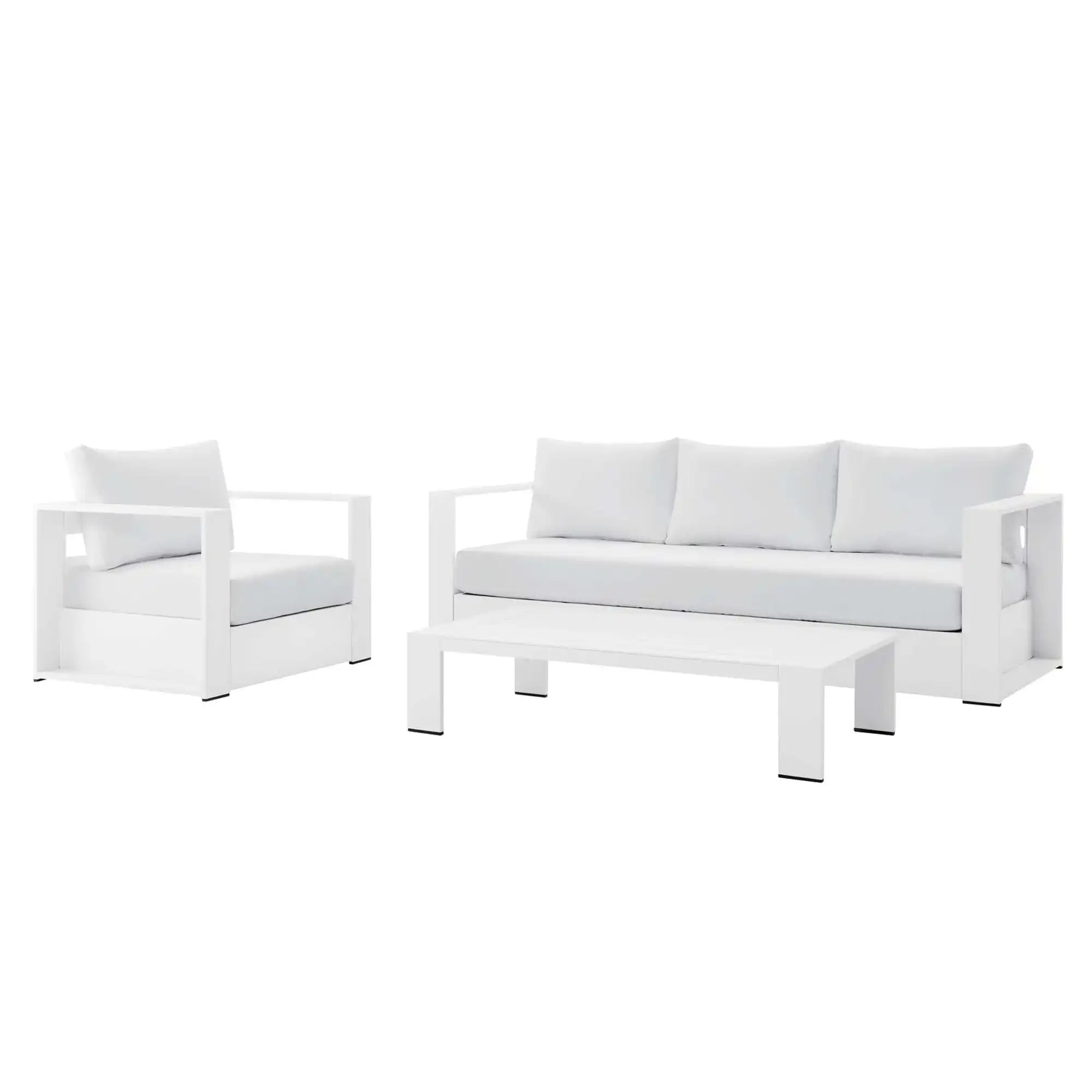 Tahoe 3-Piece Outdoor Patio Powder-Coated Aluminum Set by Modway - Best Buy Furniture
