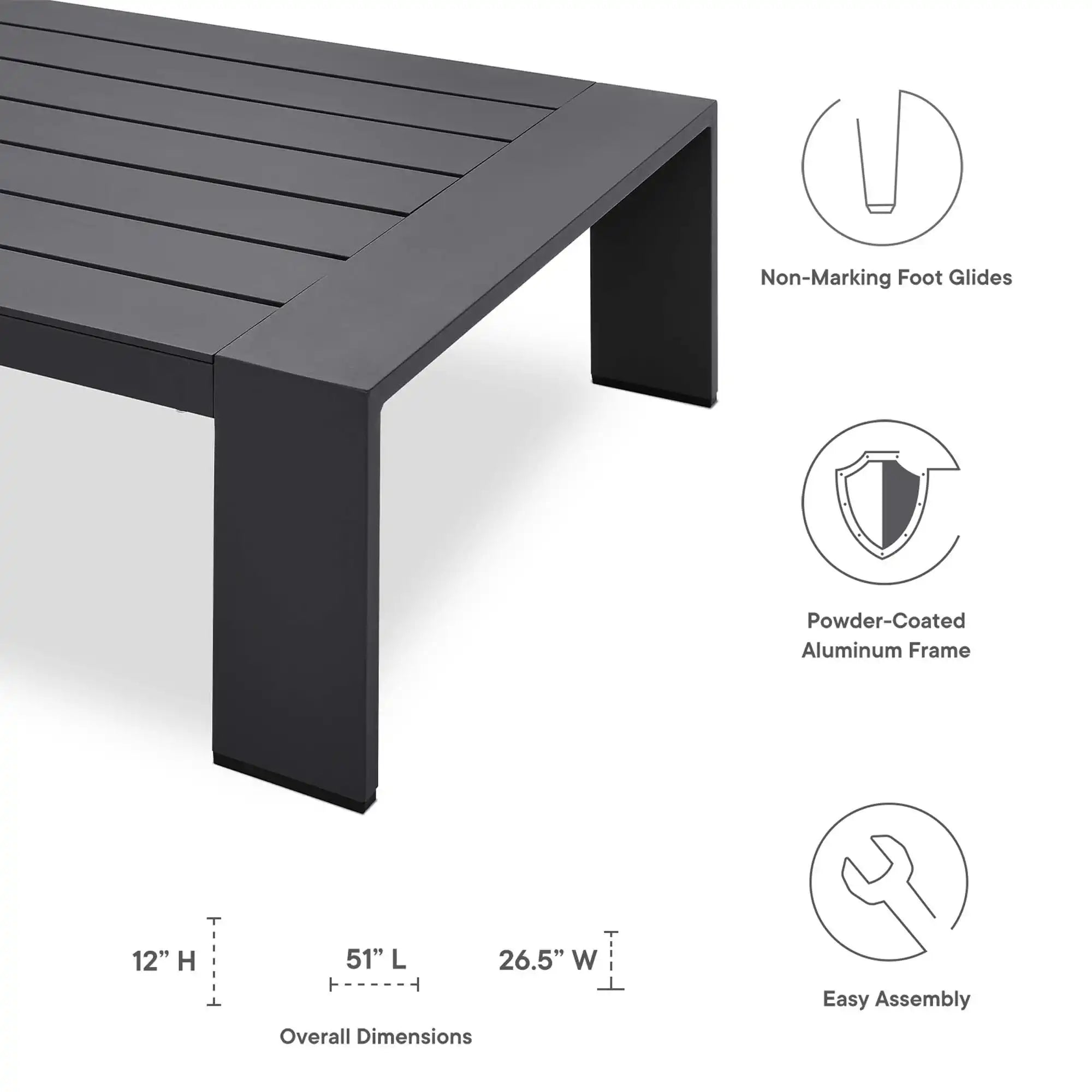 Tahoe 4-Piece Outdoor Patio Powder-Coated Aluminum Set by Modway - Best Buy Furniture