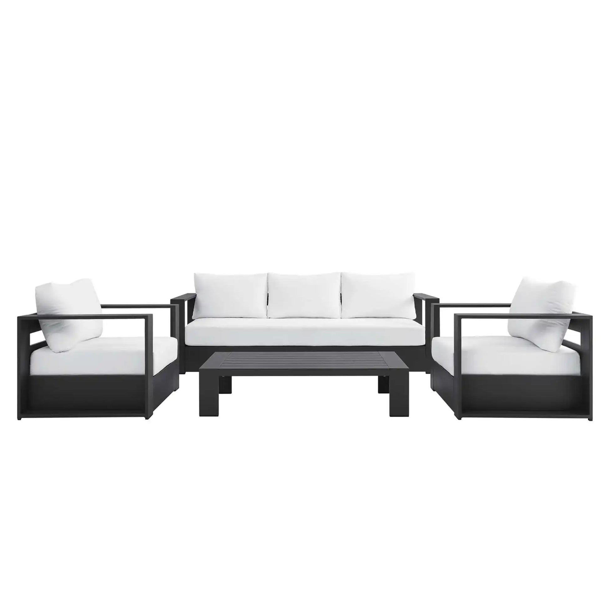 Tahoe 4-Piece Outdoor Patio Powder-Coated Aluminum Set by Modway - Best Buy Furniture
