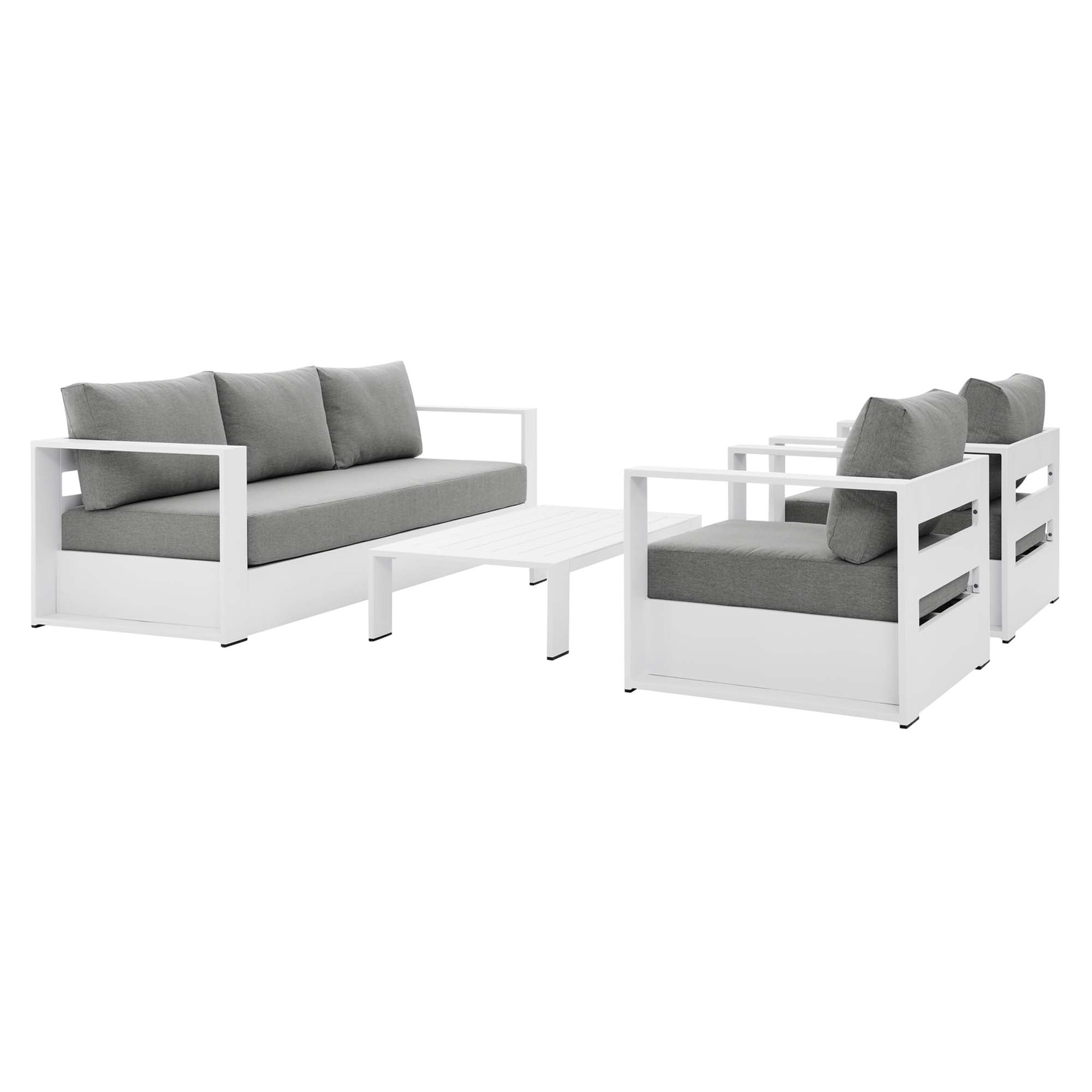 Tahoe 4-Piece Outdoor Patio Powder-Coated Aluminum Set by Modway - Best Buy Furniture