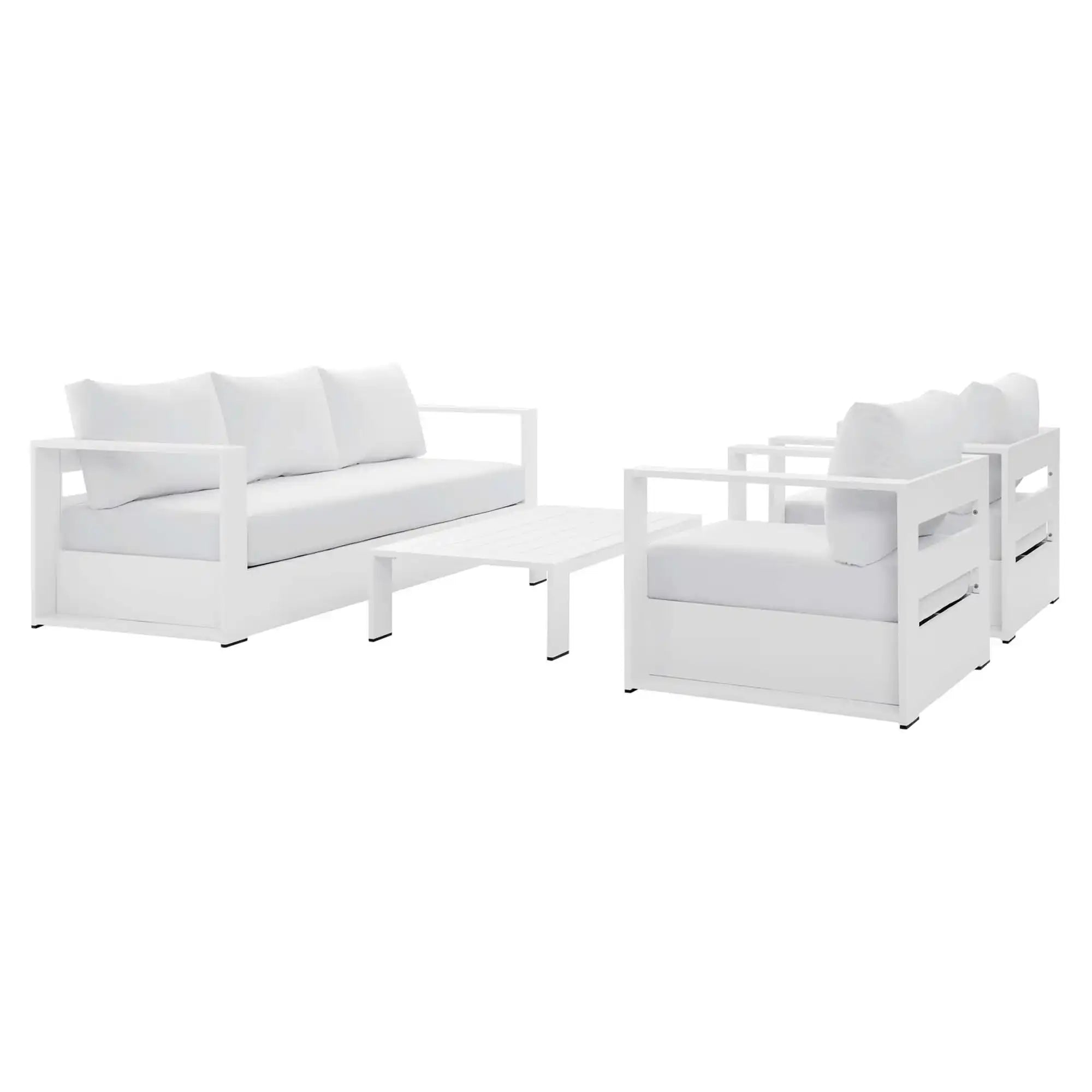 Tahoe 4-Piece Outdoor Patio Powder-Coated Aluminum Set by Modway - Best Buy Furniture