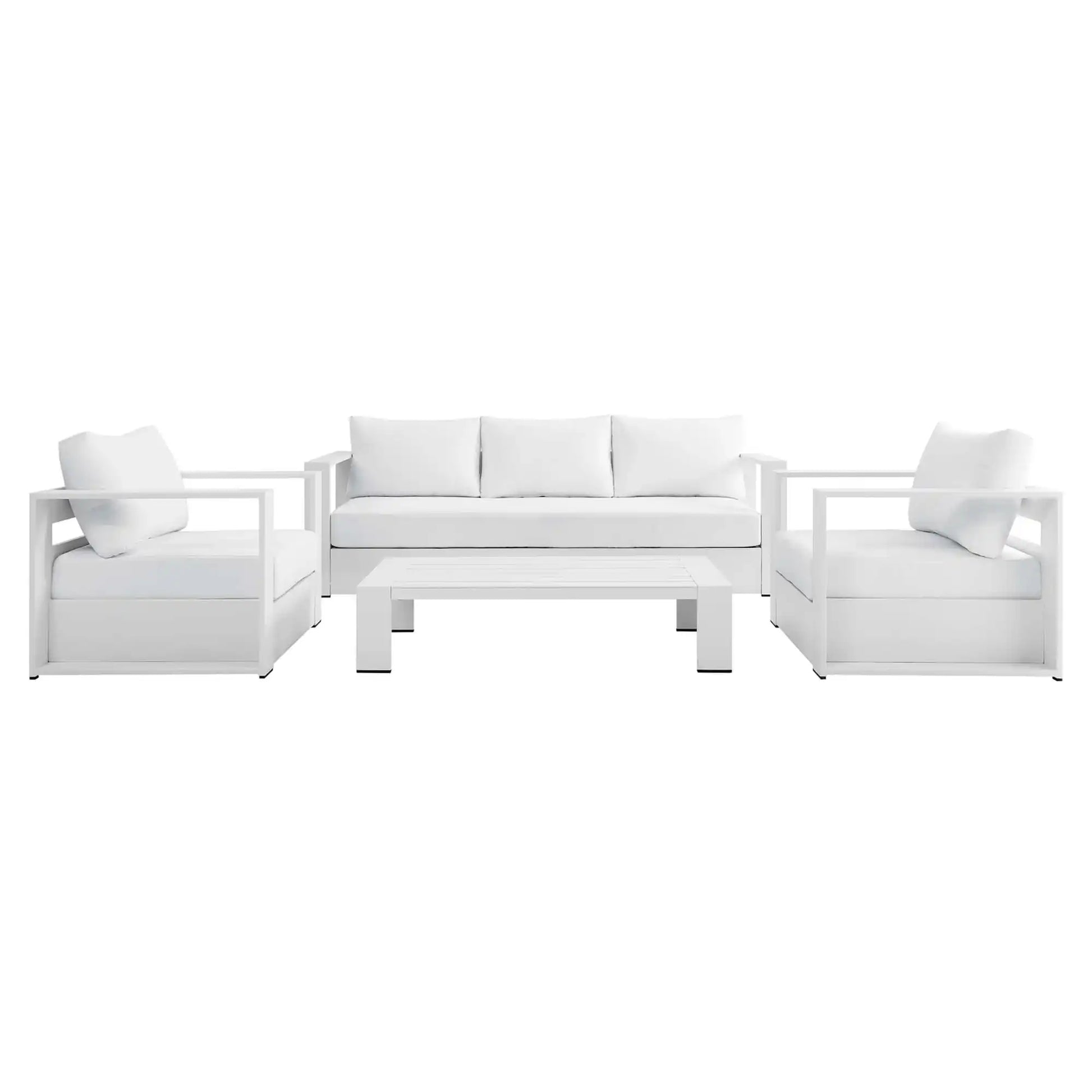 Tahoe 4-Piece Outdoor Patio Powder-Coated Aluminum Set by Modway - Best Buy Furniture