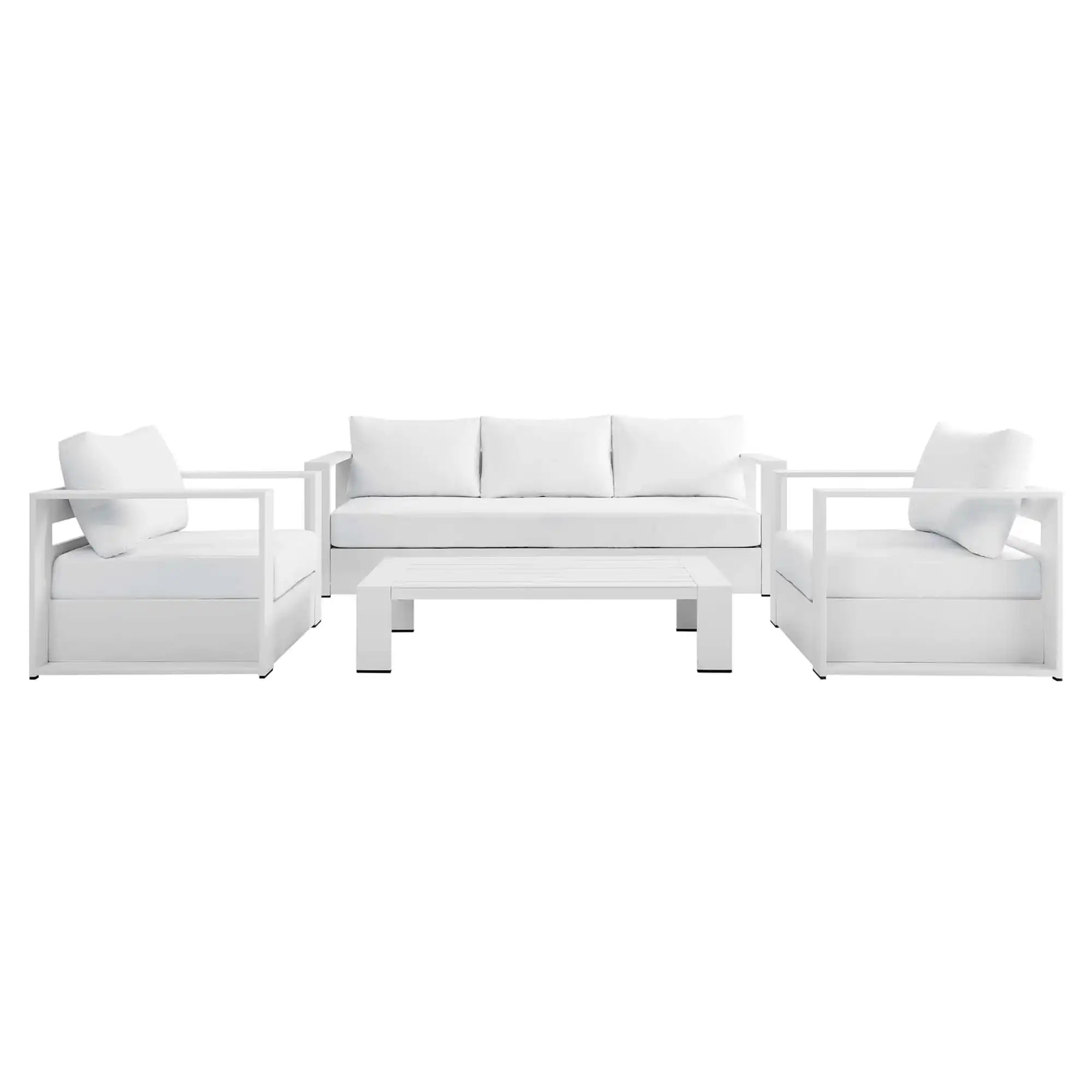 Tahoe 4-Piece Outdoor Patio Powder-Coated Aluminum Set by Modway - Best Buy Furniture
