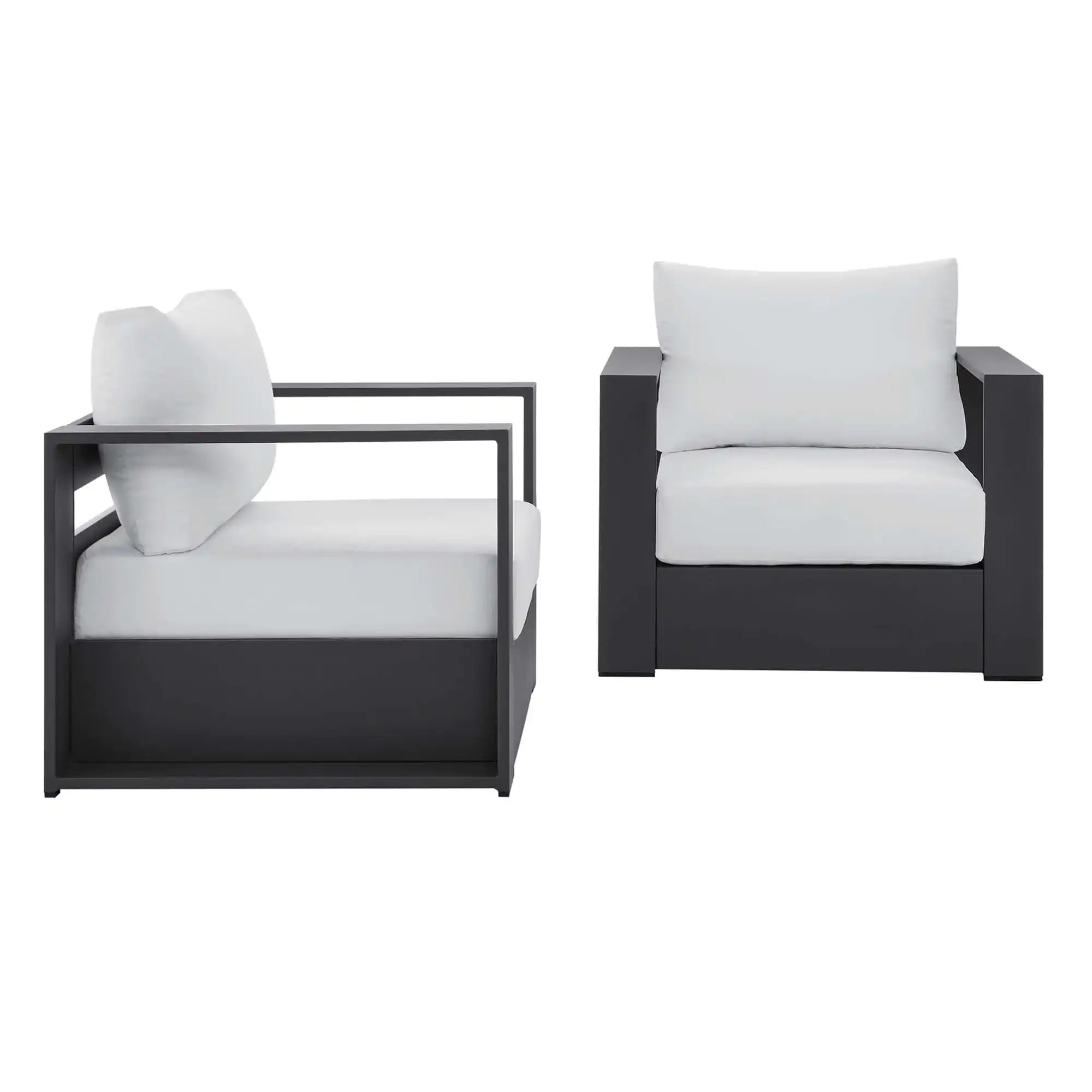 Tahoe 2-Piece Outdoor Patio Powder-Coated Aluminum Armchair Set by Modway - Best Buy Furniture