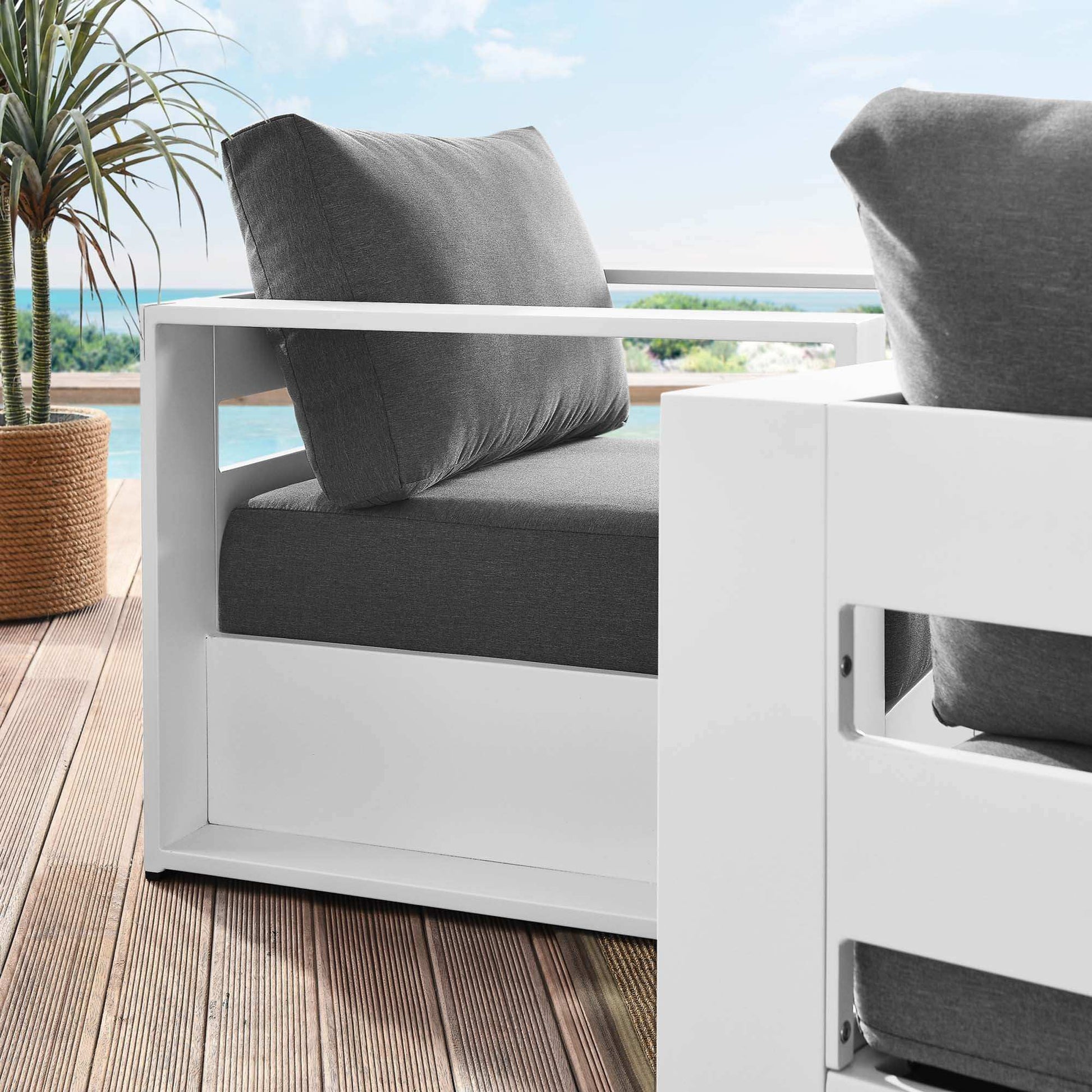 Tahoe 2-Piece Outdoor Patio Powder-Coated Aluminum Armchair Set by Modway - Best Buy Furniture
