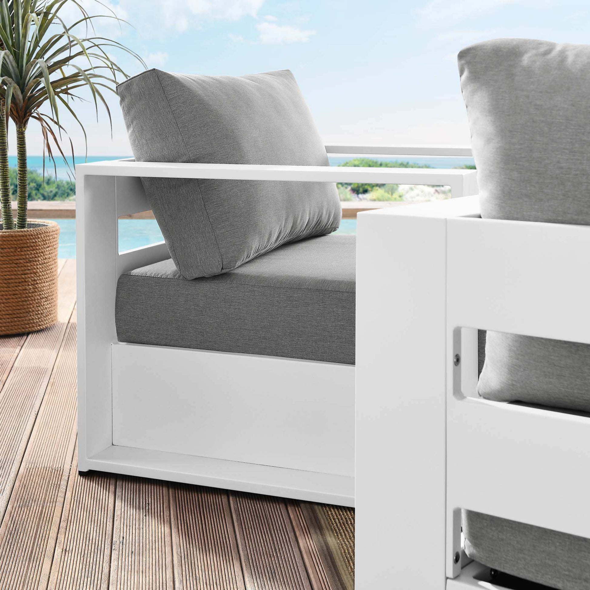 Tahoe 2-Piece Outdoor Patio Powder-Coated Aluminum Armchair Set by Modway - Best Buy Furniture
