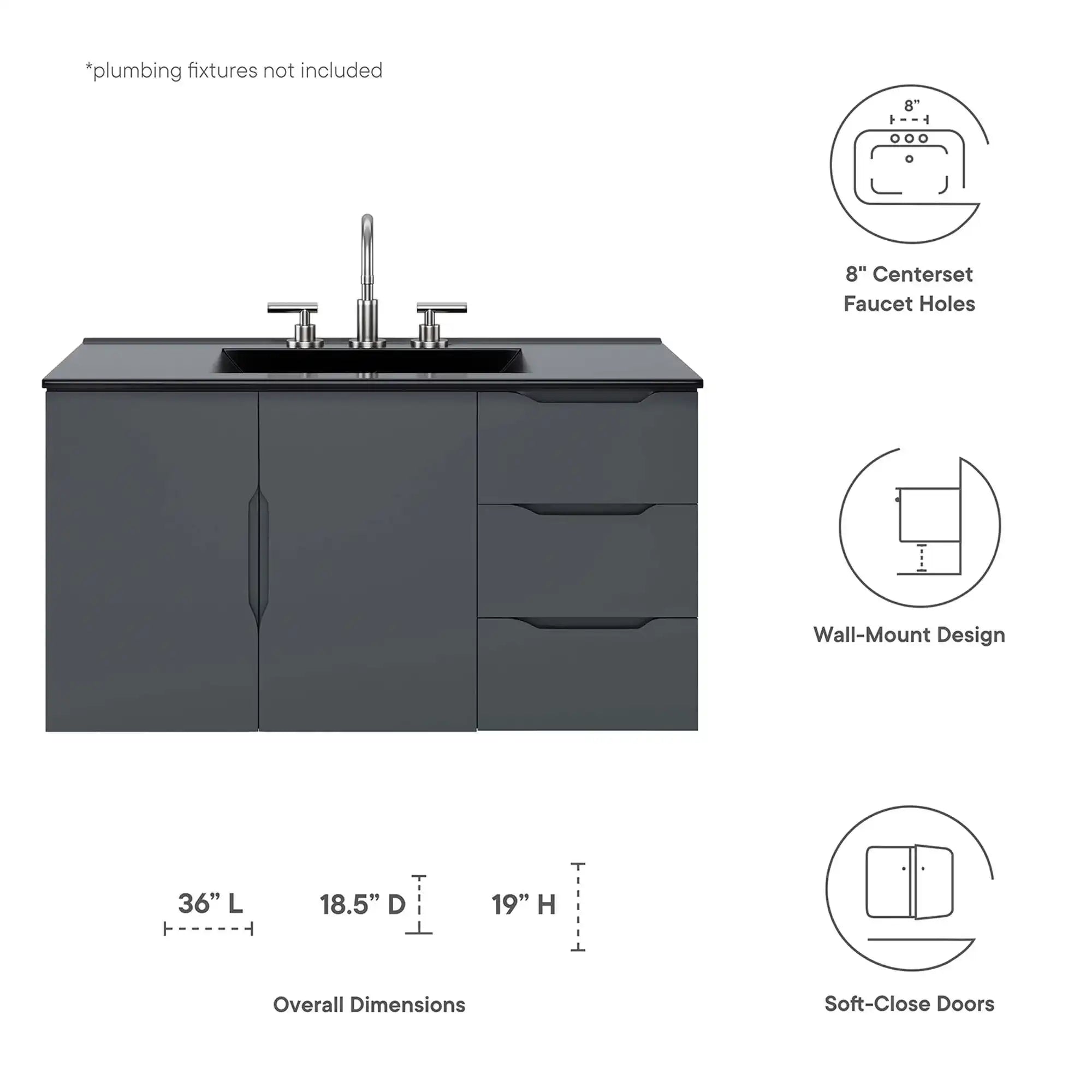 Vitality 36" Bathroom Vanity by Modway - Best Buy Furniture