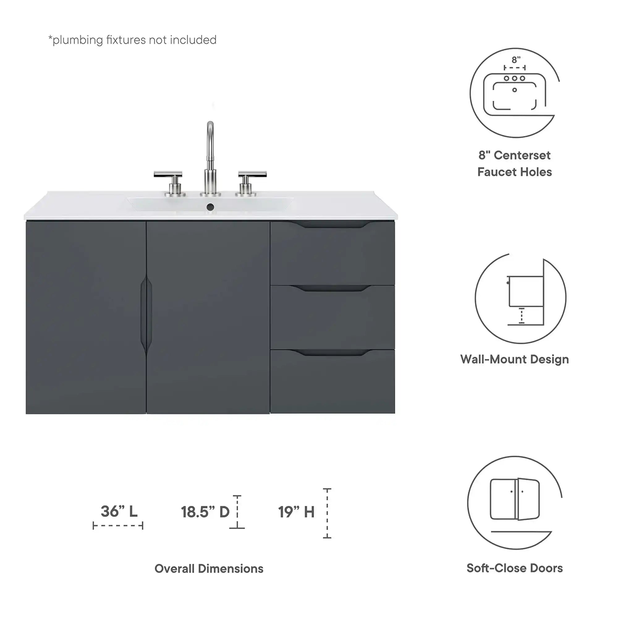 Vitality 36" Bathroom Vanity by Modway - Best Buy Furniture