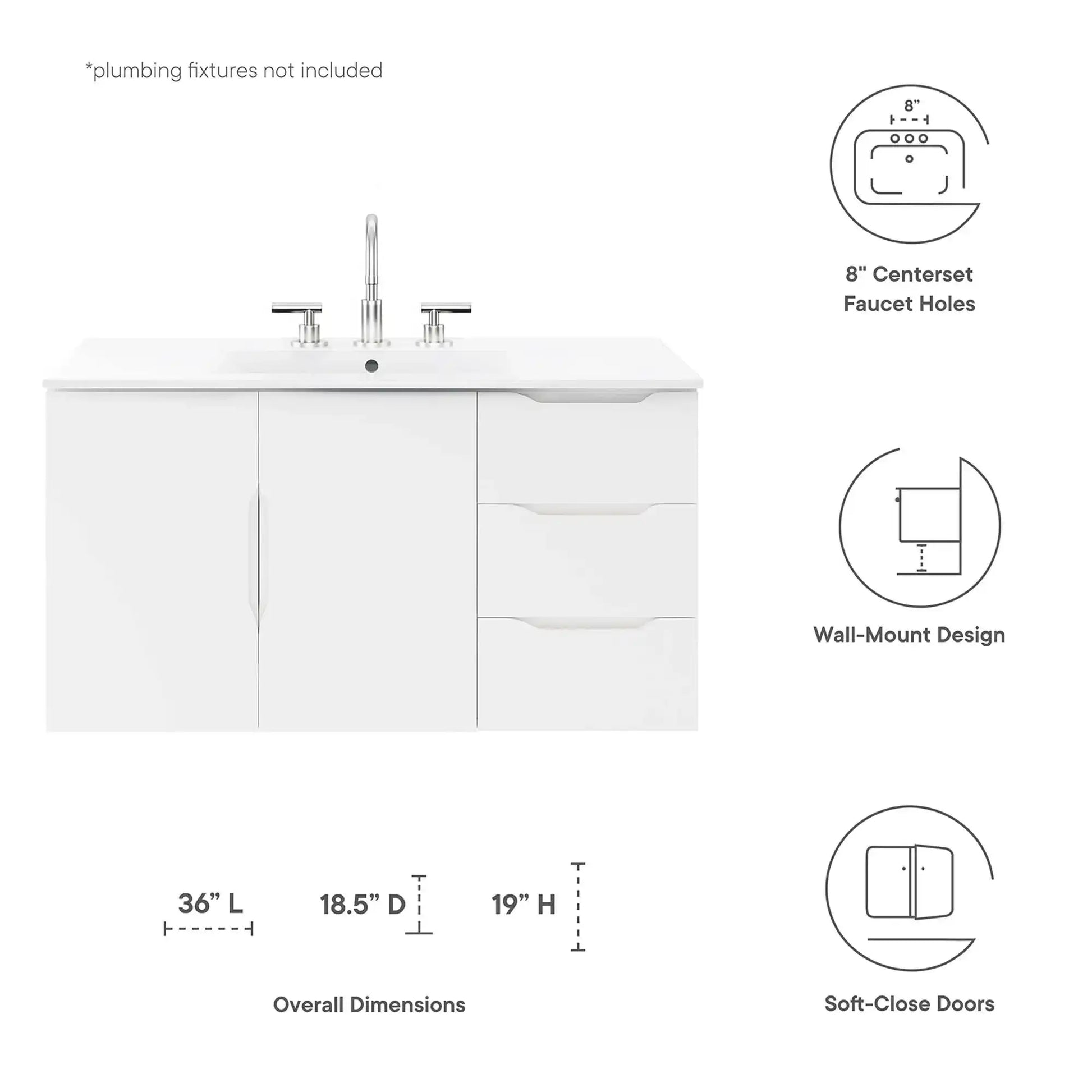 Vitality 36" Bathroom Vanity by Modway - Best Buy Furniture