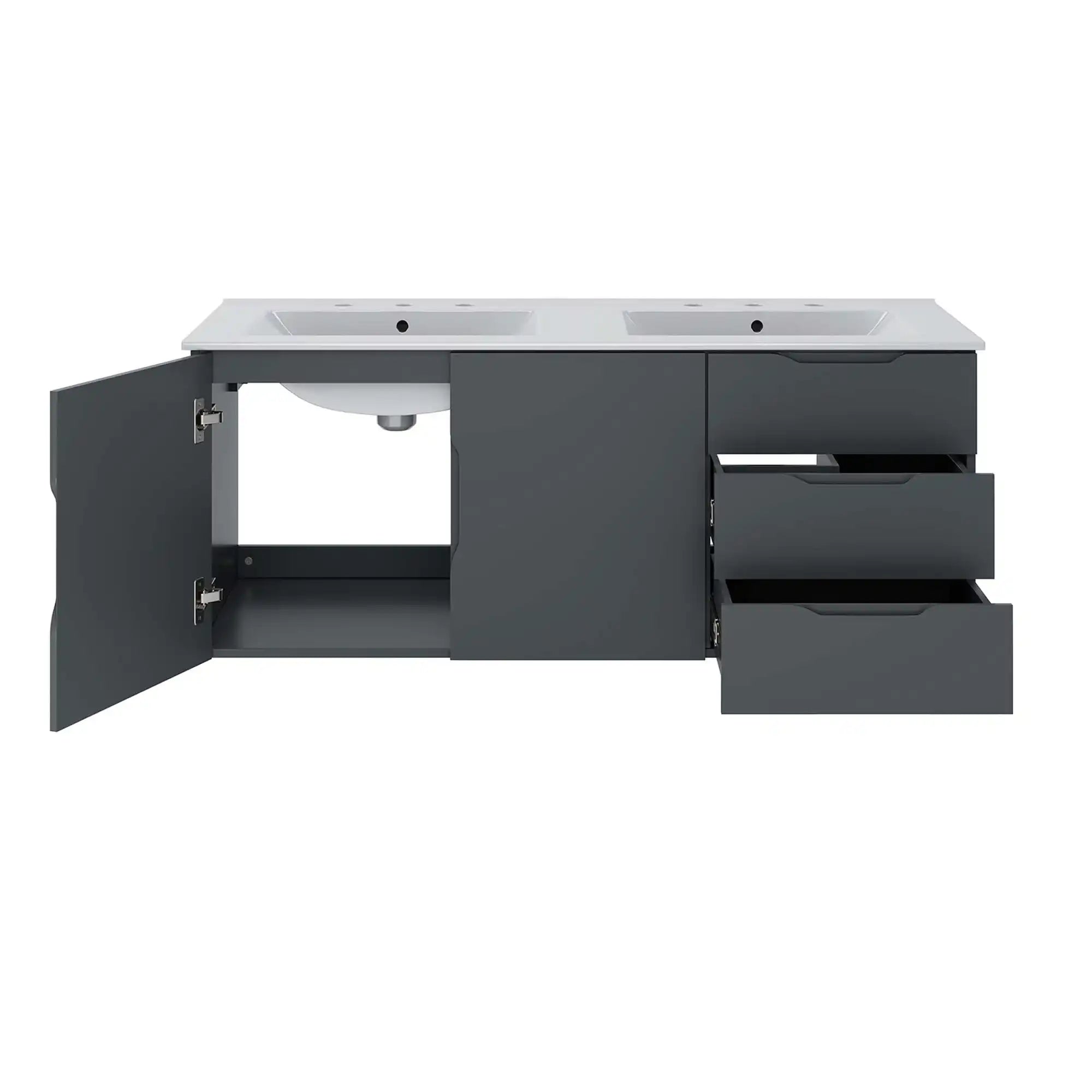 Vitality 48" Double Sink Bathroom Vanity by Modway - Best Buy Furniture