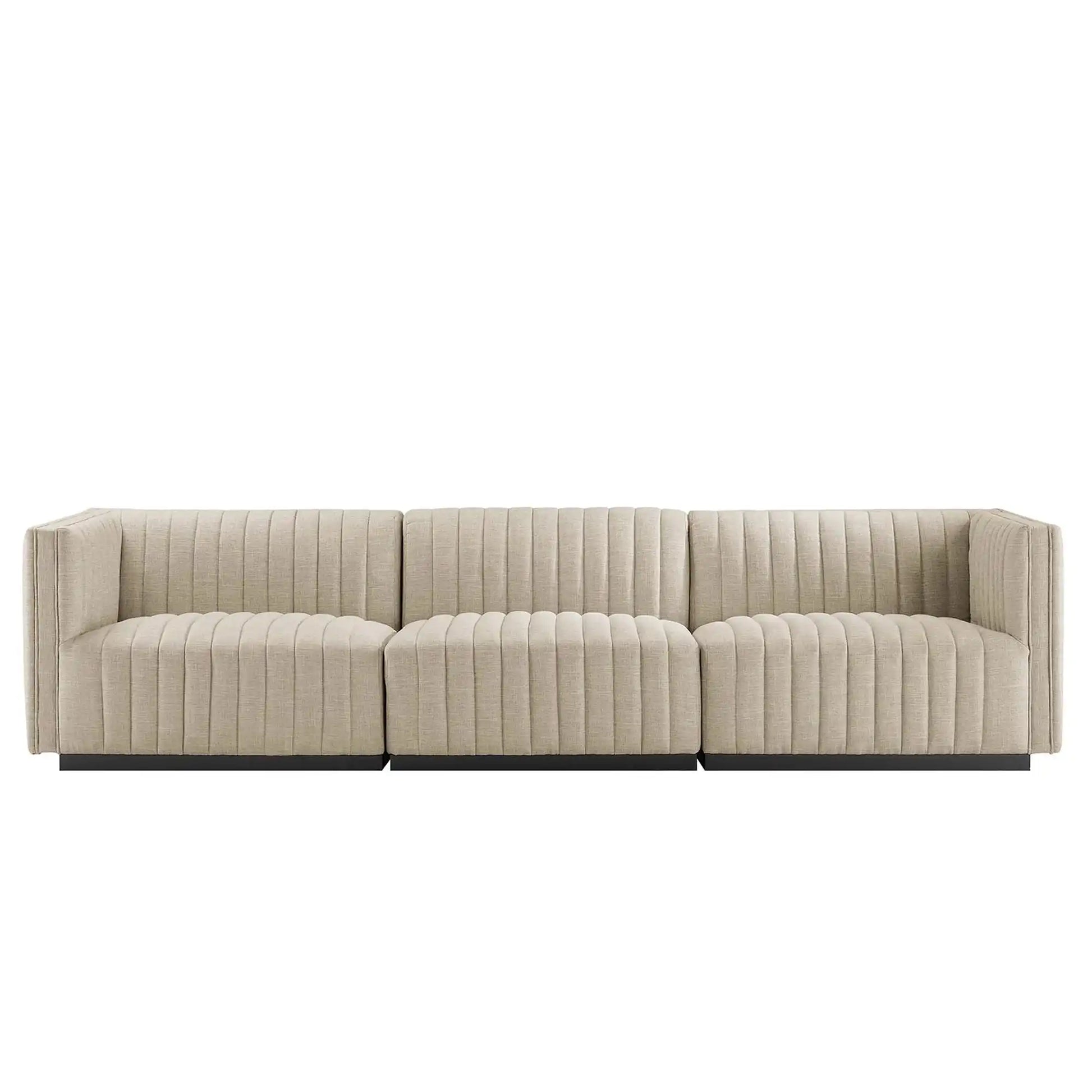 Conjure Channel Tufted Upholstered Fabric Sofa by Modway - Best Buy Furniture