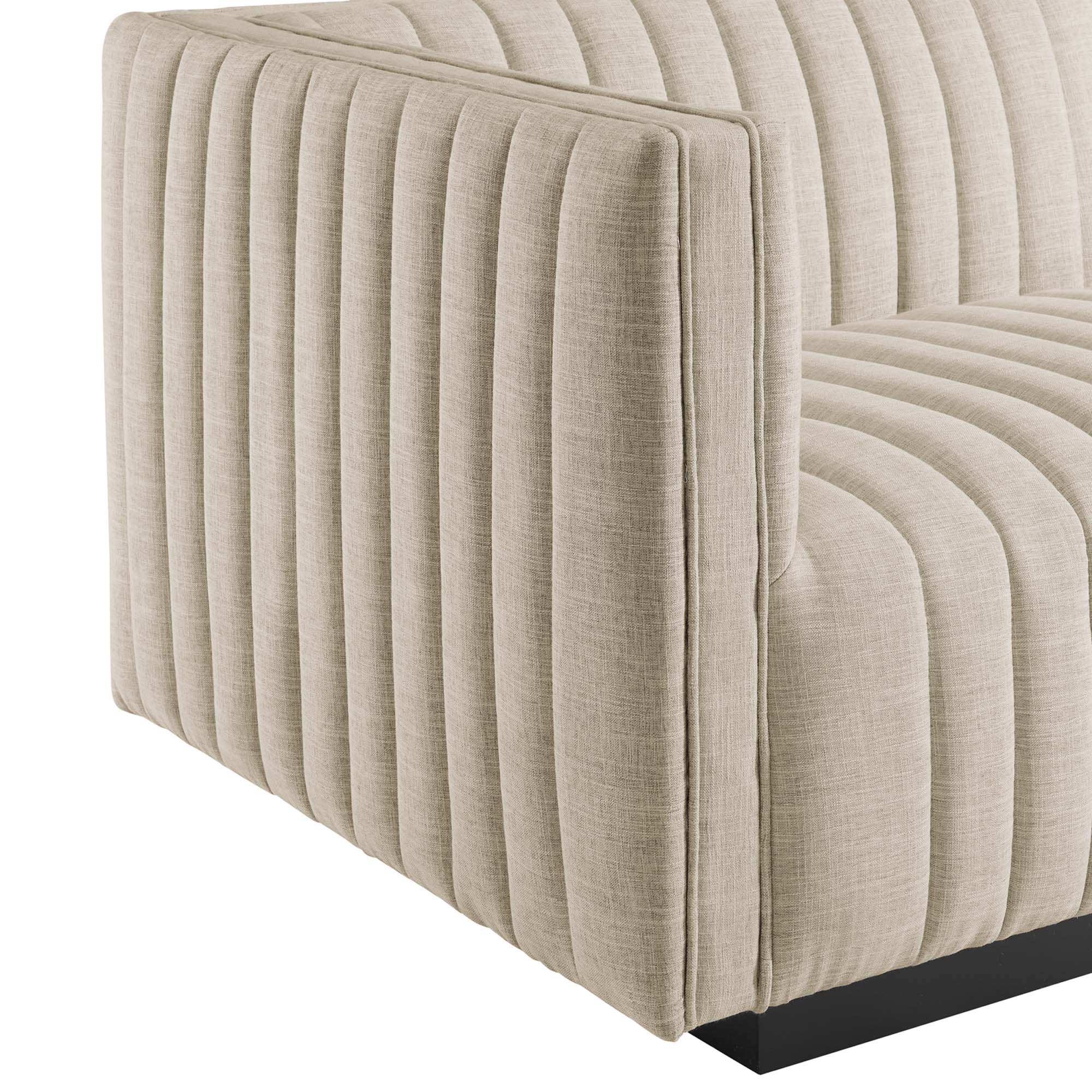 Conjure Channel Tufted Upholstered Fabric Sofa by Modway - Best Buy Furniture