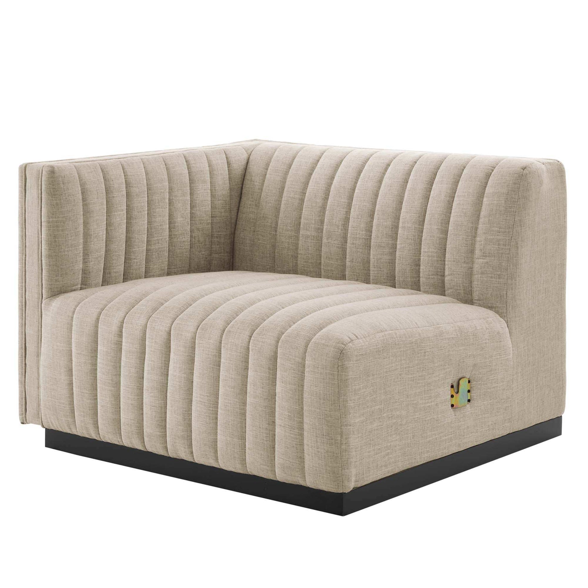 Conjure 4-Piece Channel Tufted Upholstered Fabric Sofa by Modway - Best Buy Furniture