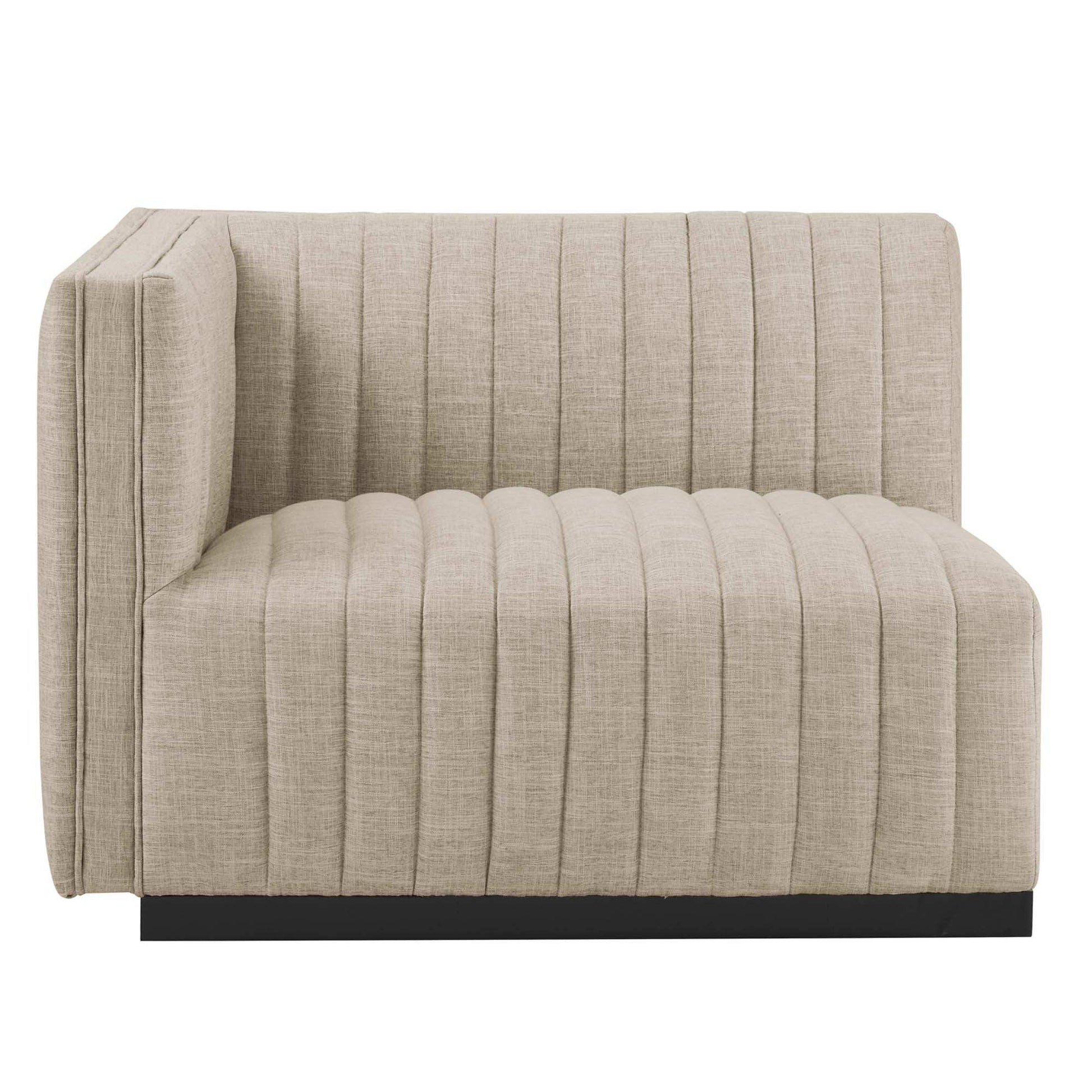 Conjure 6-Piece Channel Tufted Upholstered Fabric Sectional Sofa by Modway - Best Buy Furniture