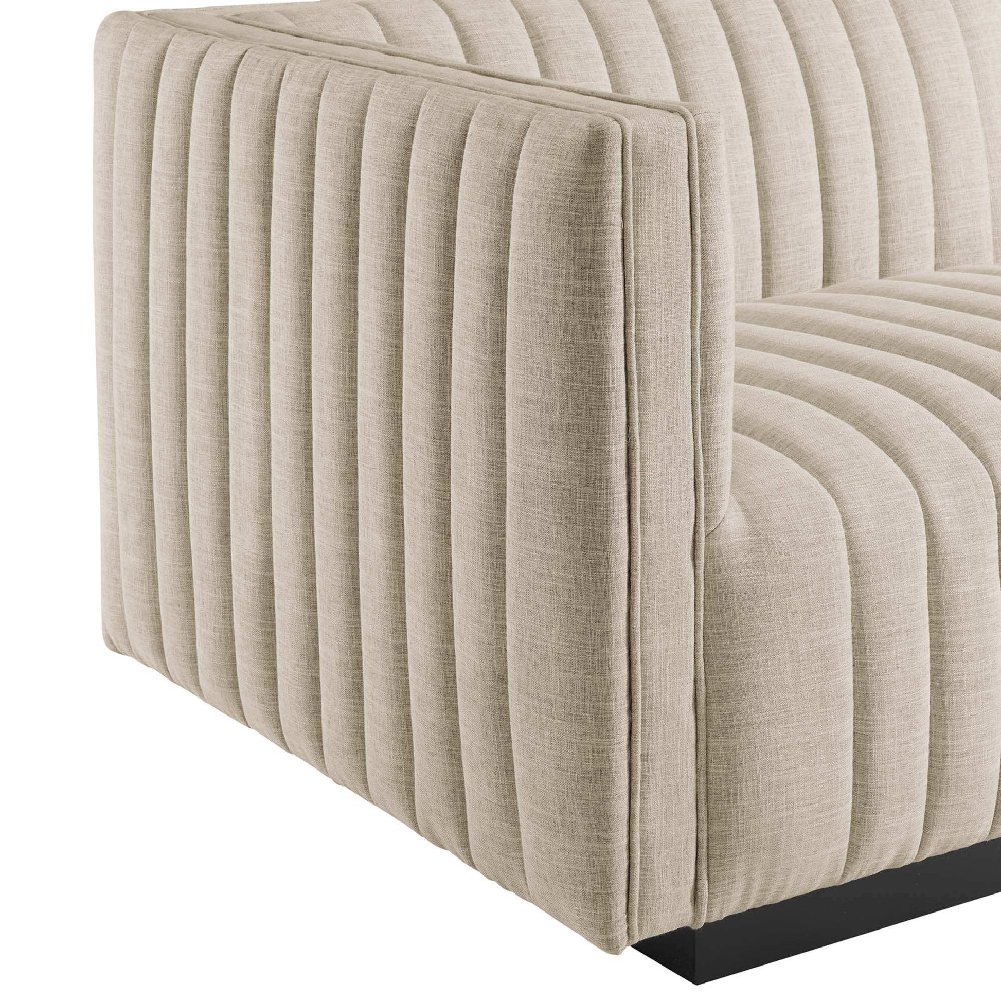 Conjure 6-Piece Channel Tufted Upholstered Fabric Sectional Sofa by Modway - Best Buy Furniture