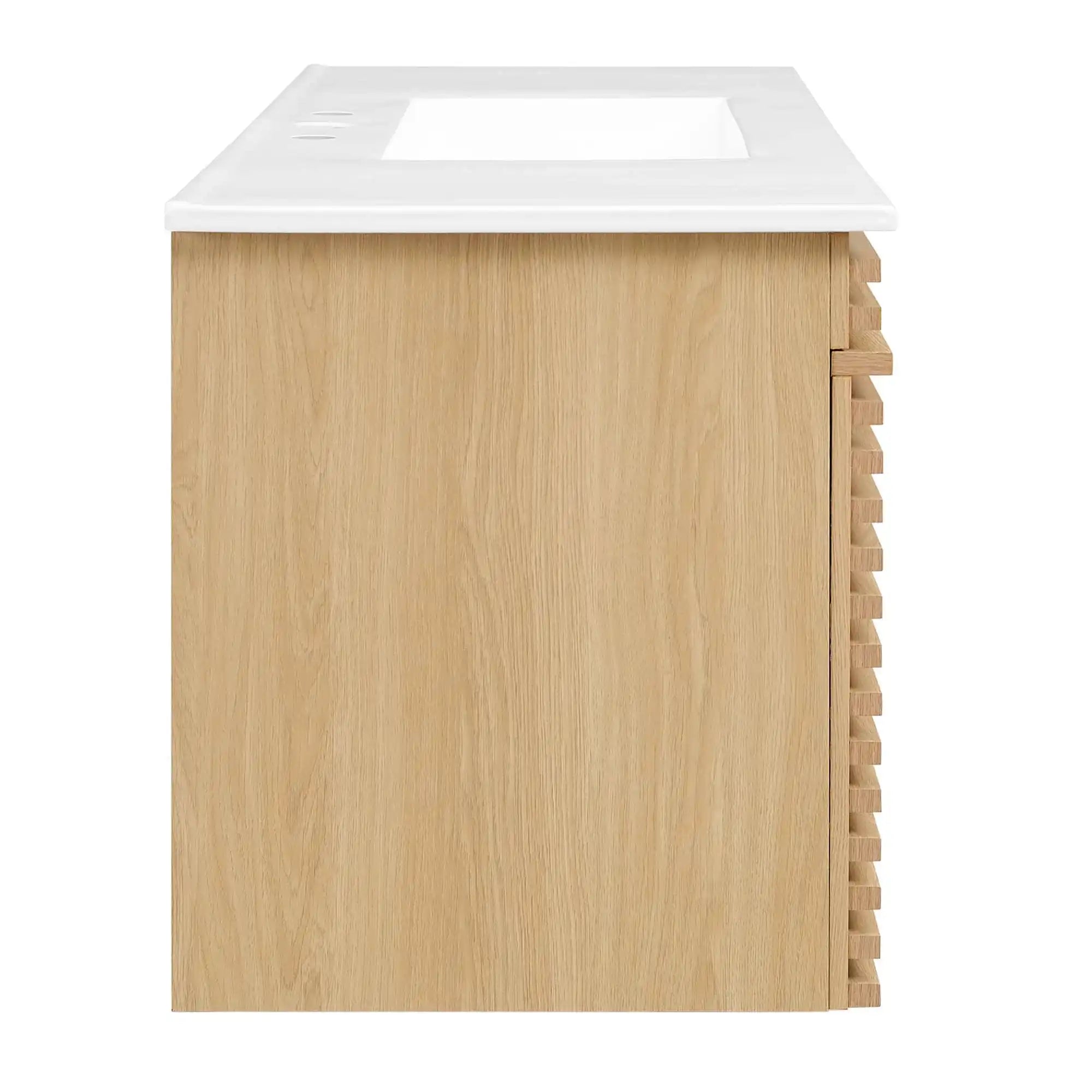 Render 48" Wall-Mount Bathroom Vanity by Modway - Best Buy Furniture