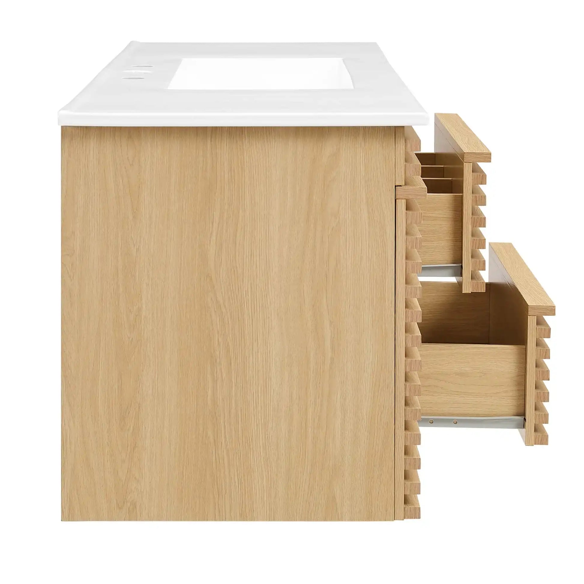 Render 48" Wall-Mount Bathroom Vanity by Modway - Best Buy Furniture