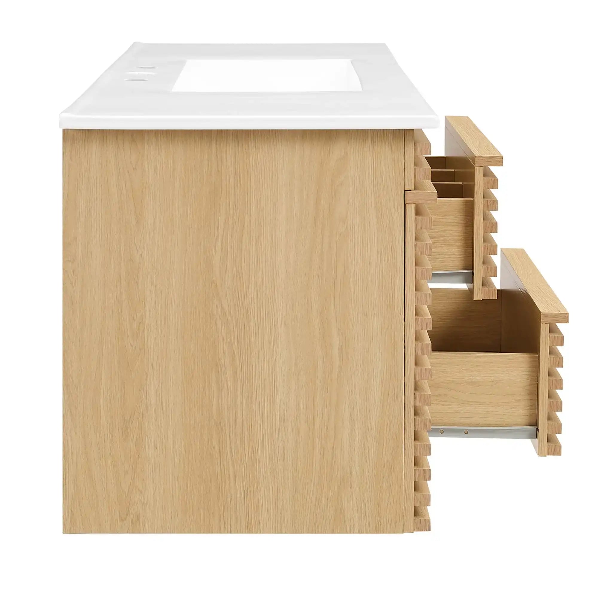 Render 48" Wall-Mount Bathroom Vanity by Modway - Best Buy Furniture