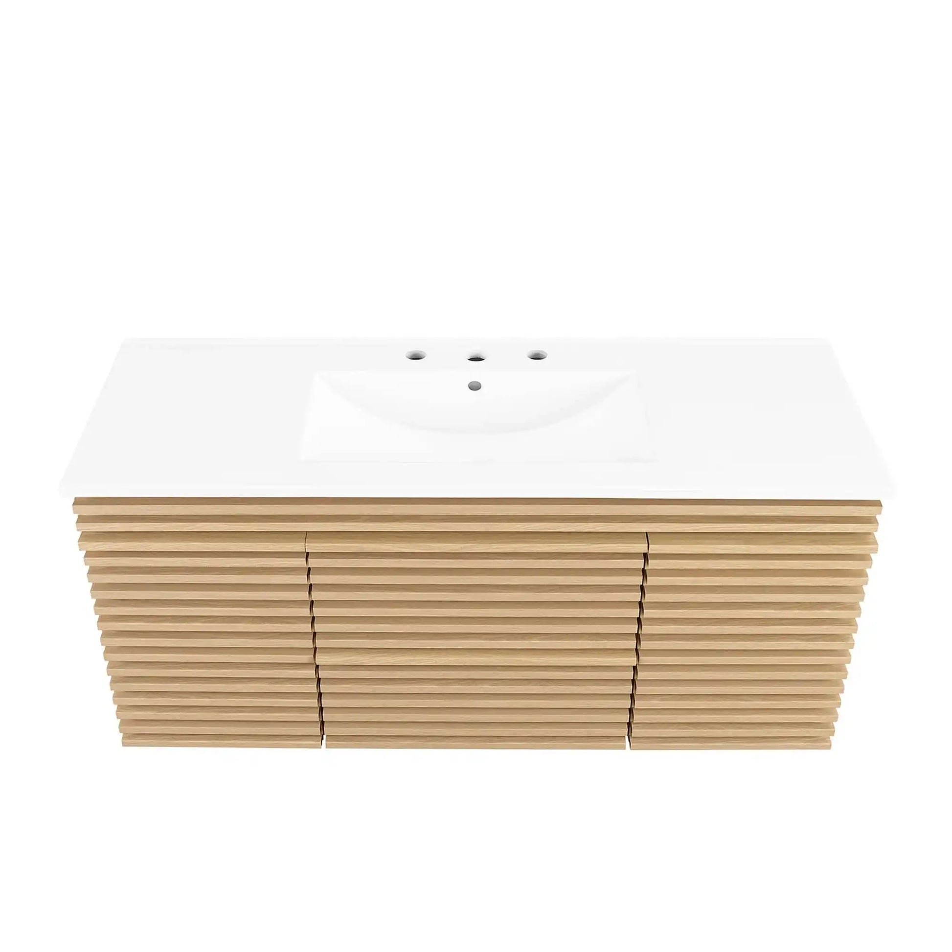 Render 48" Wall-Mount Bathroom Vanity by Modway - Best Buy Furniture