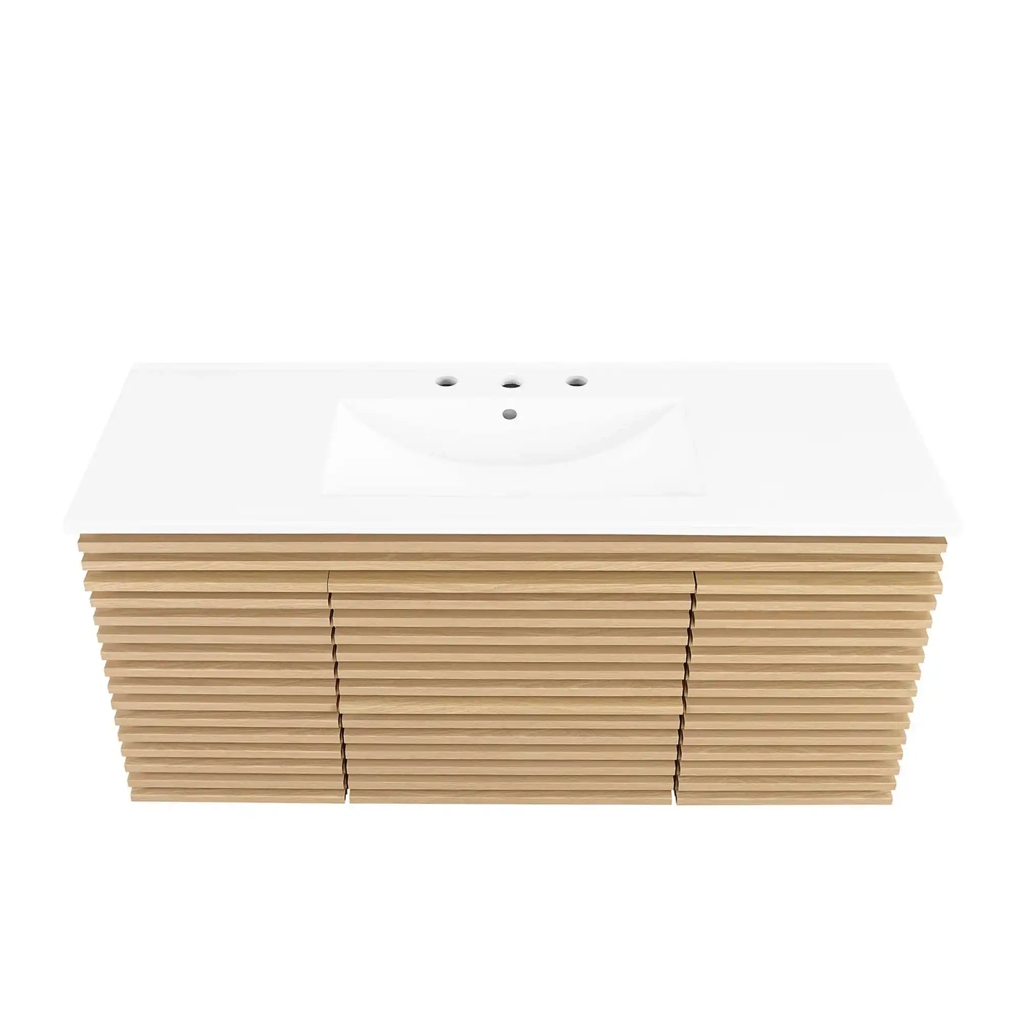 Render 48" Wall-Mount Bathroom Vanity by Modway - Best Buy Furniture