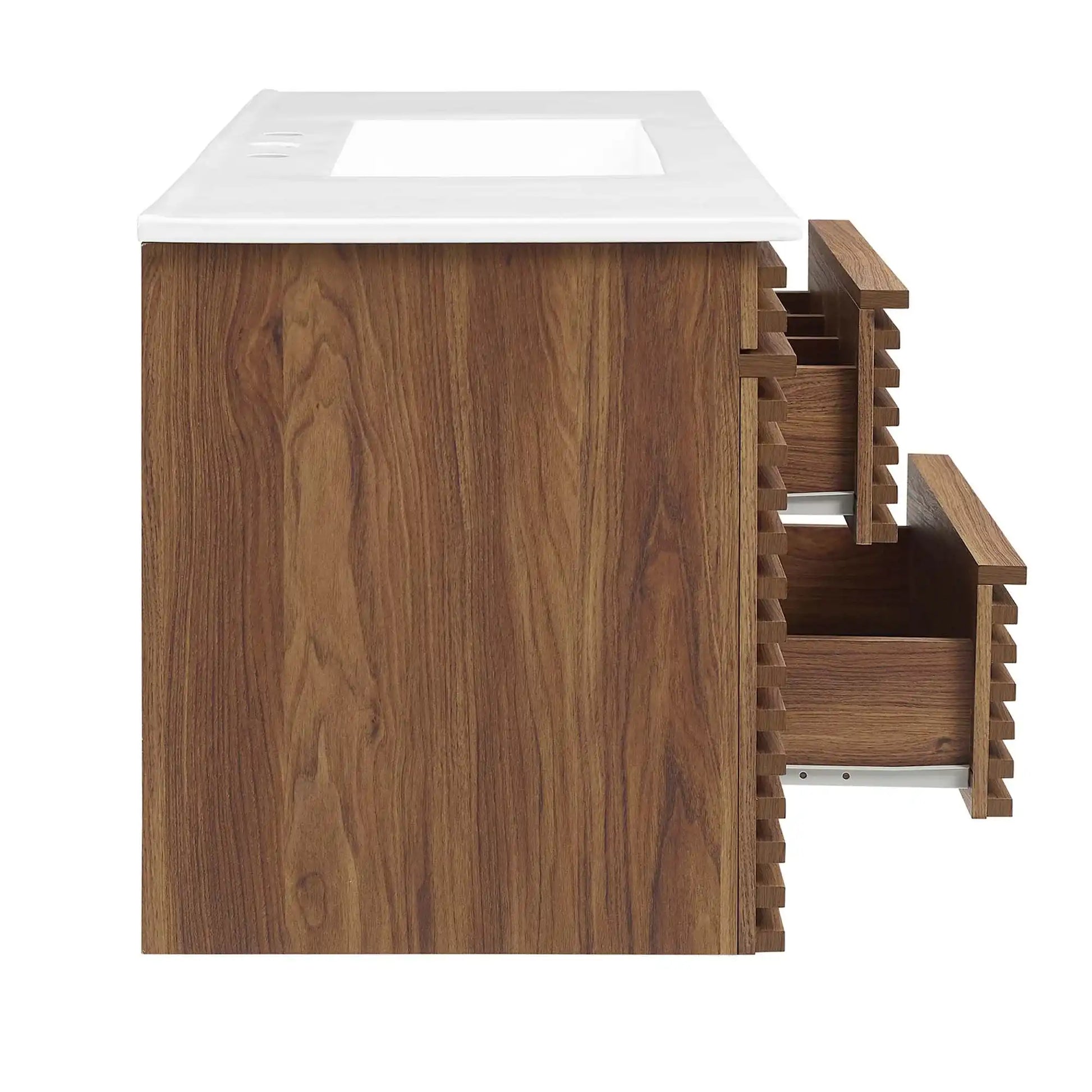 Render 48" Wall-Mount Bathroom Vanity by Modway - Best Buy Furniture