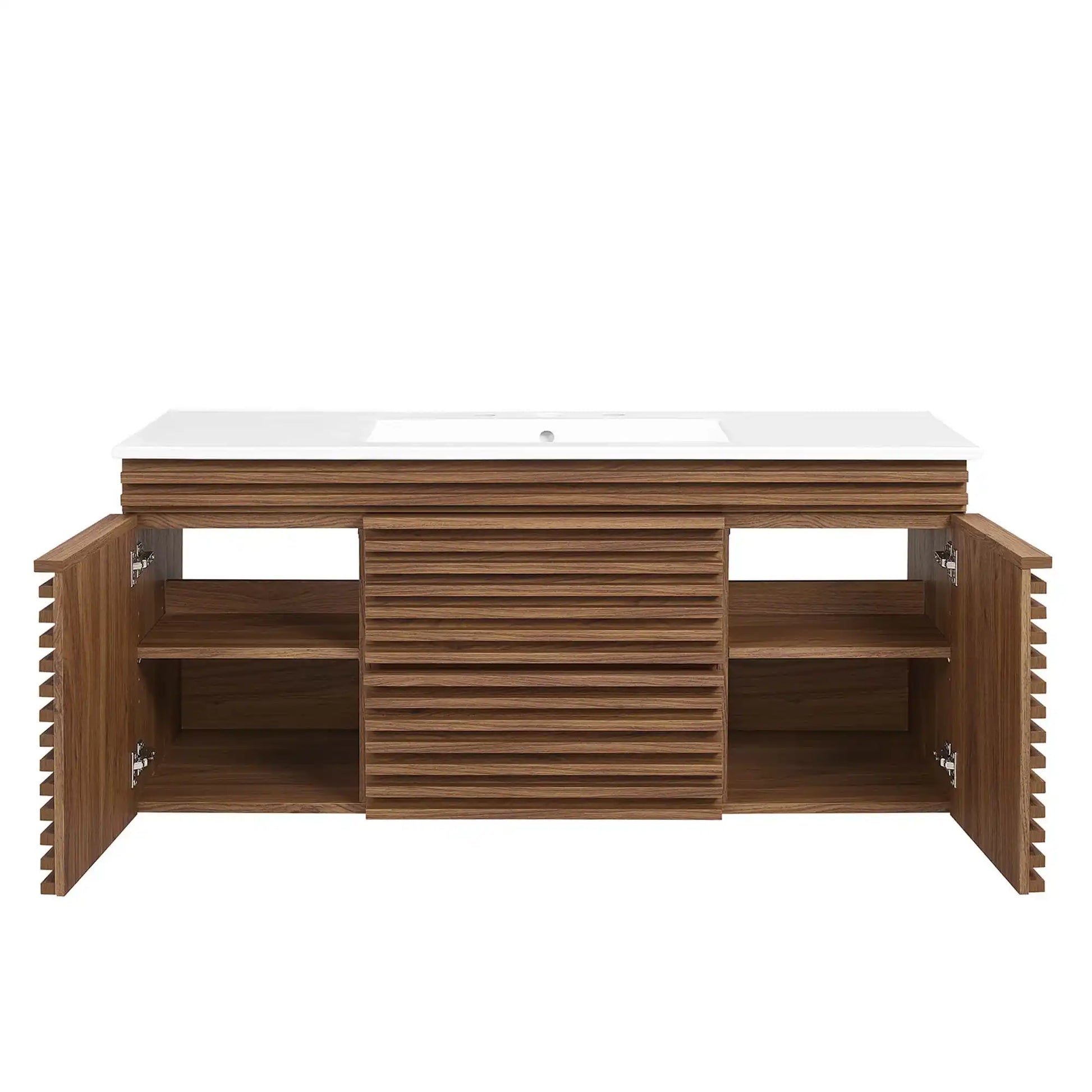 Render 48" Wall-Mount Bathroom Vanity by Modway - Best Buy Furniture