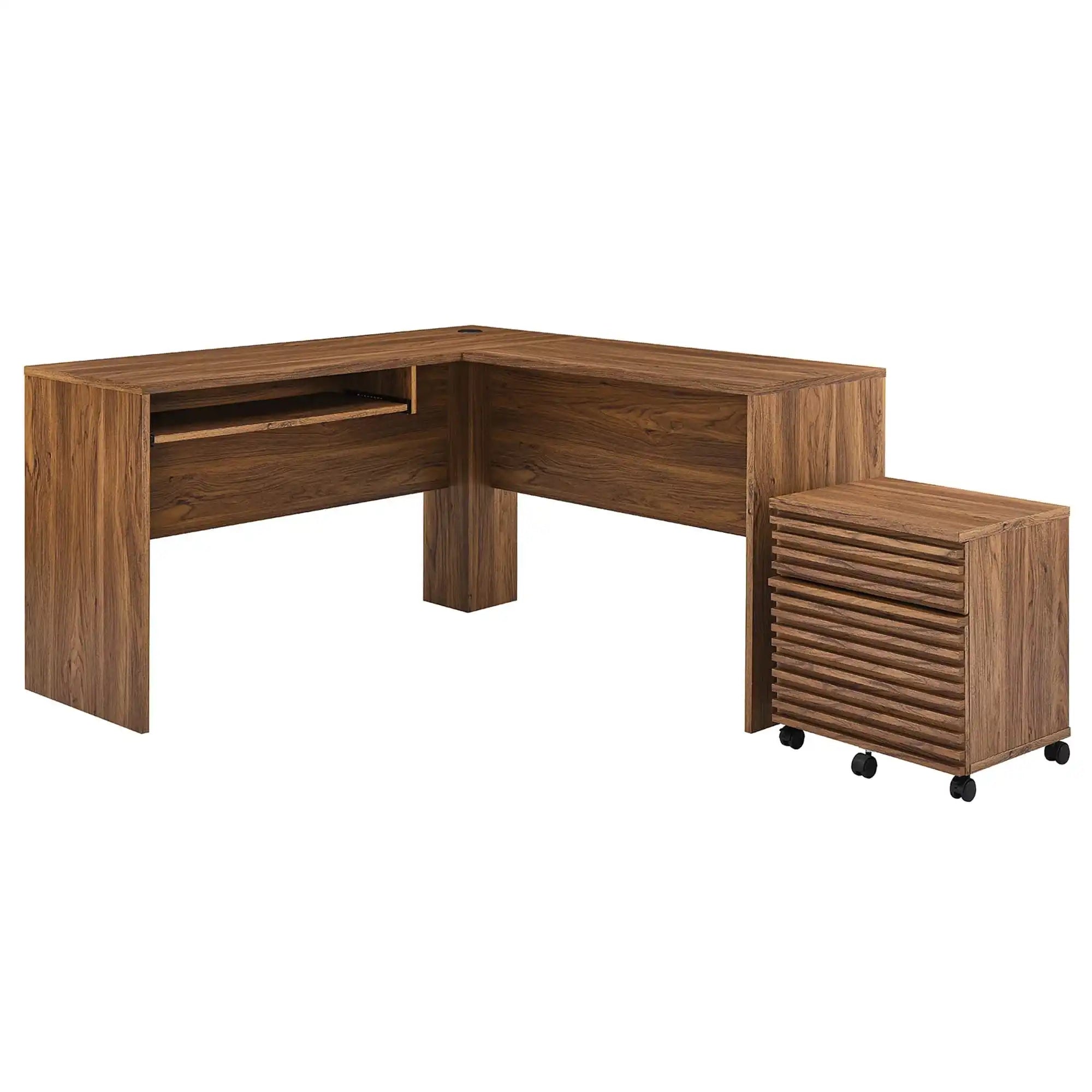 Render Wood Desk and File Cabinet Set by Modway - Best Buy Furniture