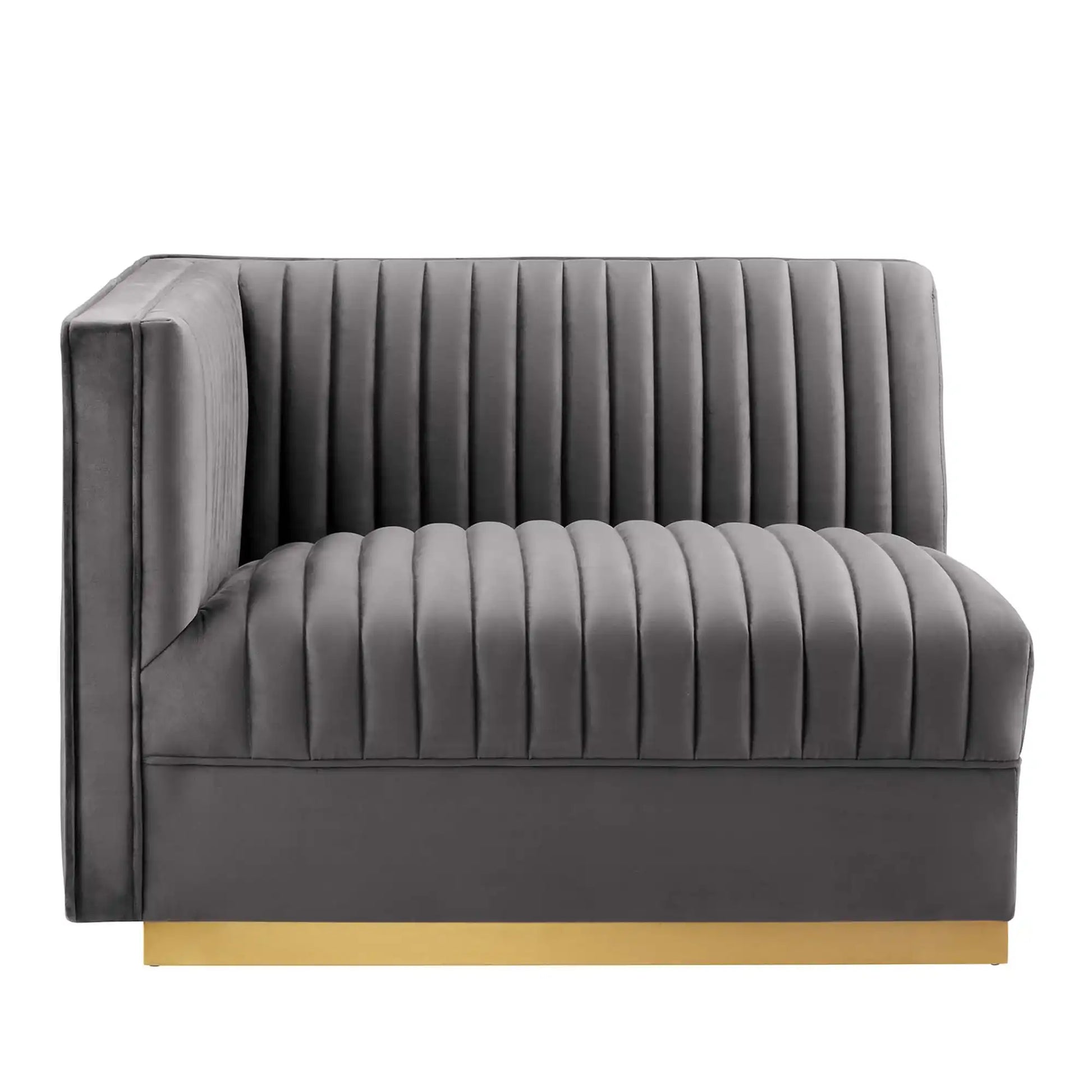 Sanguine Channel Tufted Performance Velvet Modular Sectional Sofa Loveseat by Modway - Best Buy Furniture