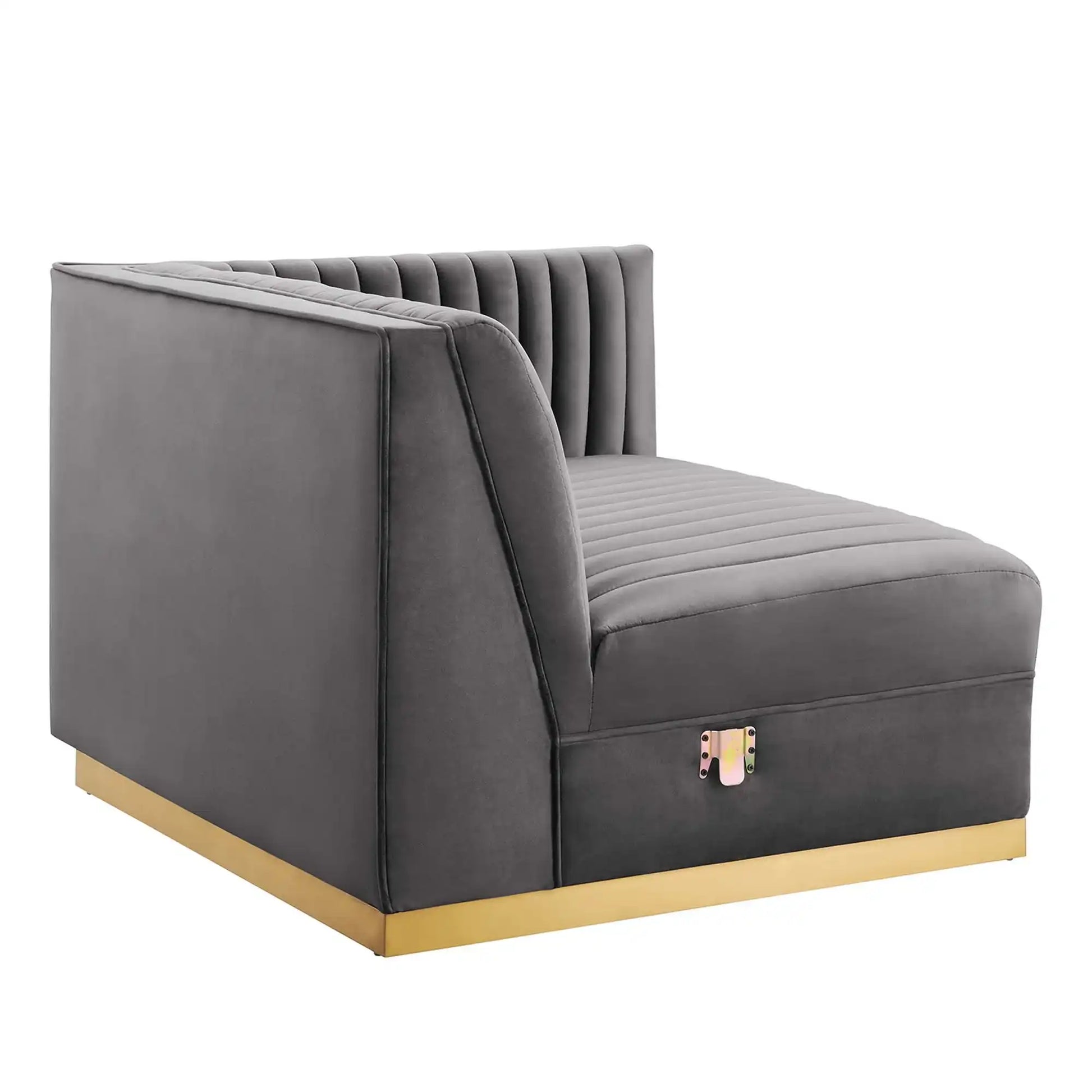 Sanguine 5-Piece Channel Tufted Performance Velvet Modular Sectional Sofa by Modway - Best Buy Furniture