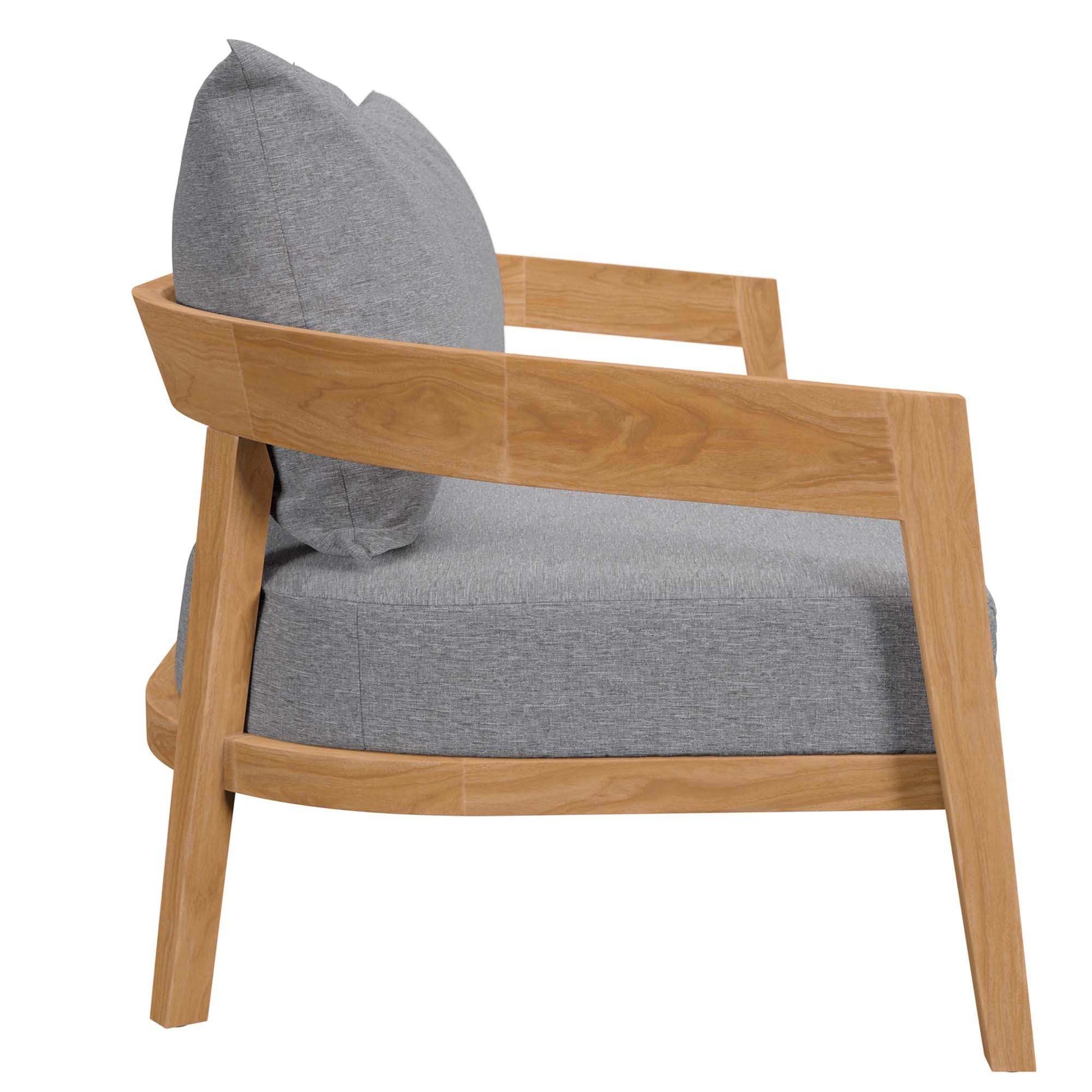Brisbane 3-Piece Teak Wood Outdoor Patio Set by Modway - Best Buy Furniture