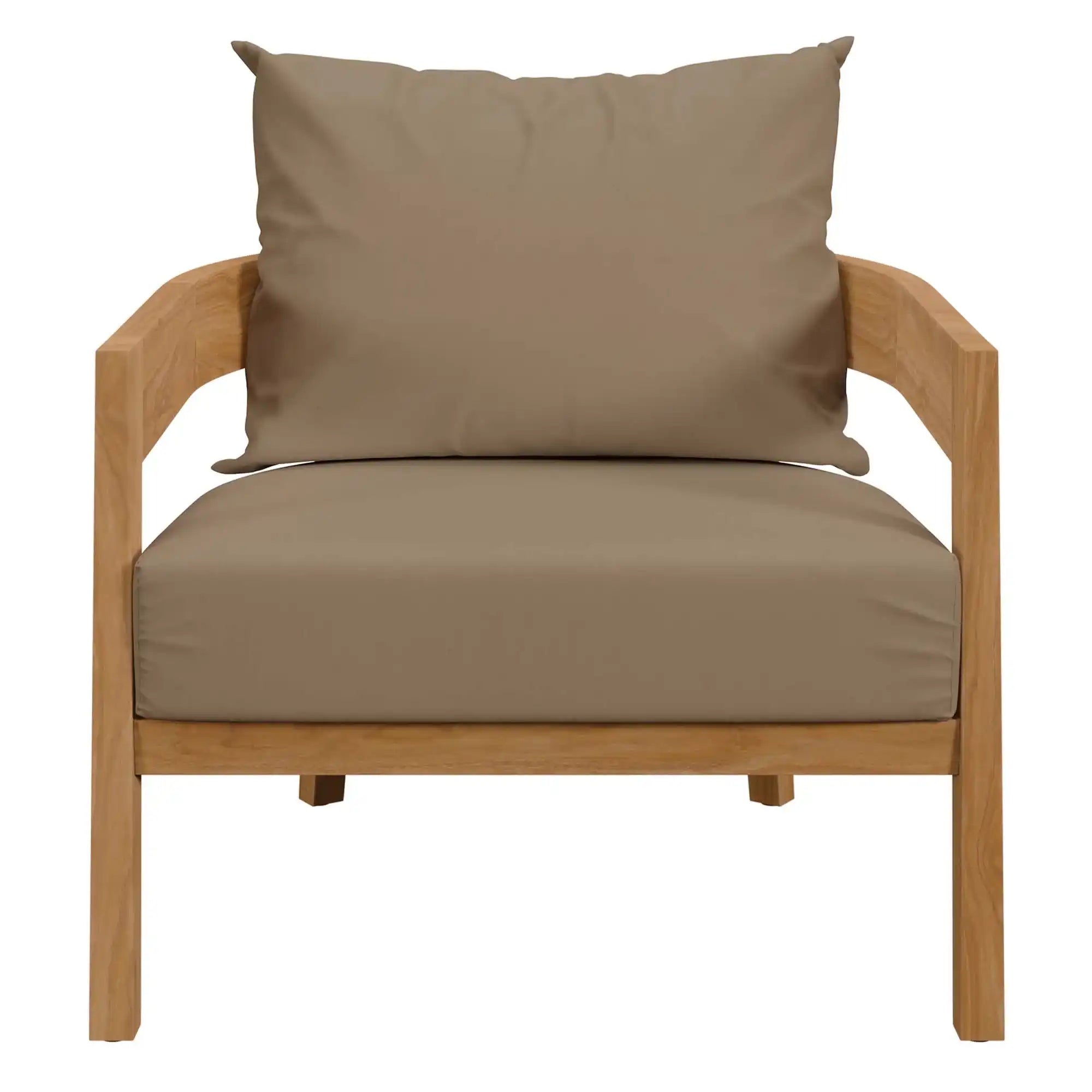Brisbane 3-Piece Teak Wood Outdoor Patio Set by Modway - Best Buy Furniture
