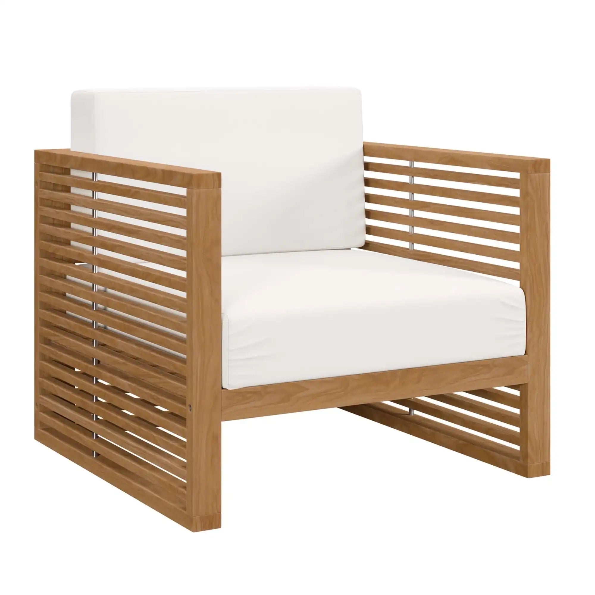 Carlsbad 3-Piece Teak Wood Outdoor Patio Set by Modway - Best Buy Furniture