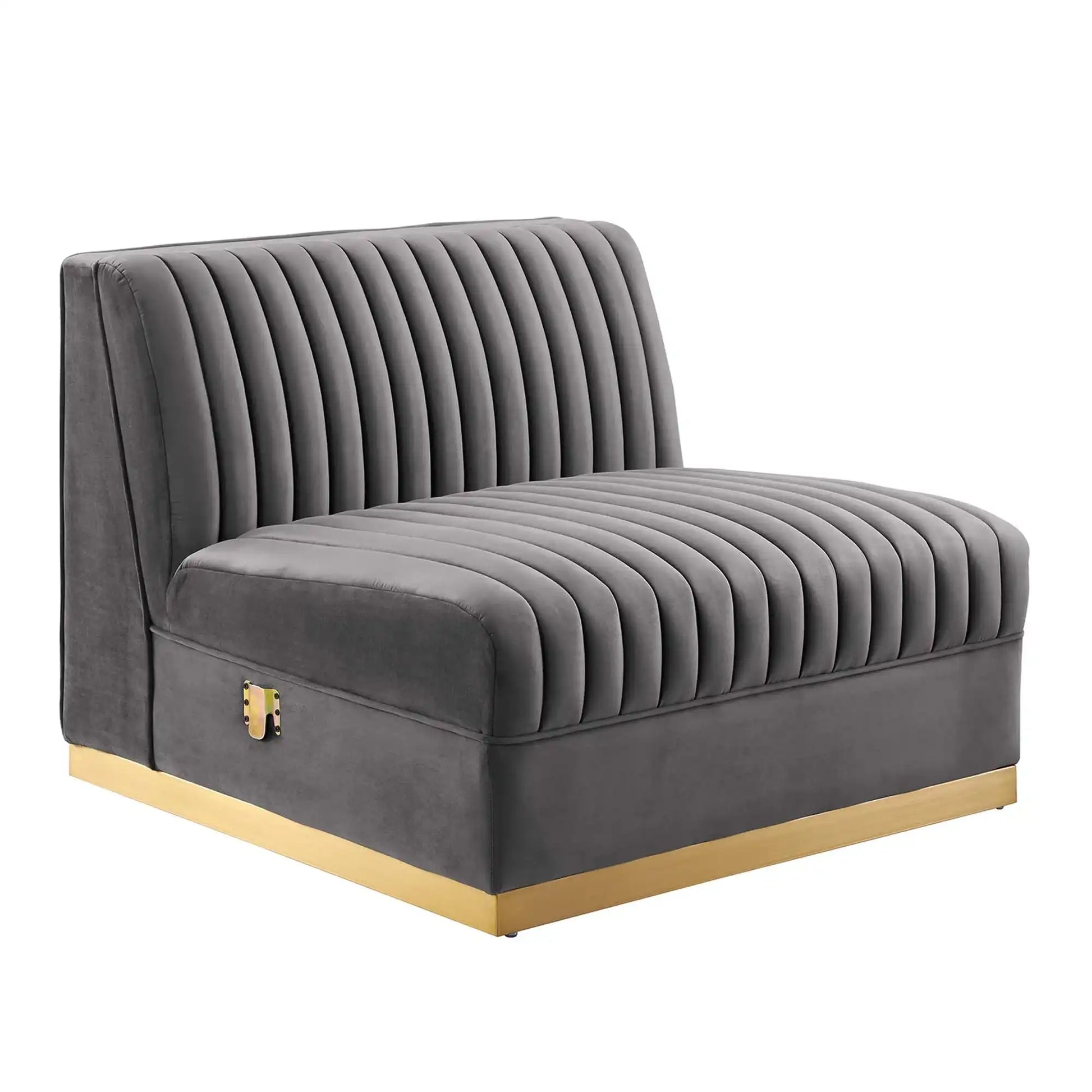 Sanguine 7-Piece Channel Tufted Performance Velvet Right-Facing Modular Sectional Sofa by Modway - Best Buy Furniture