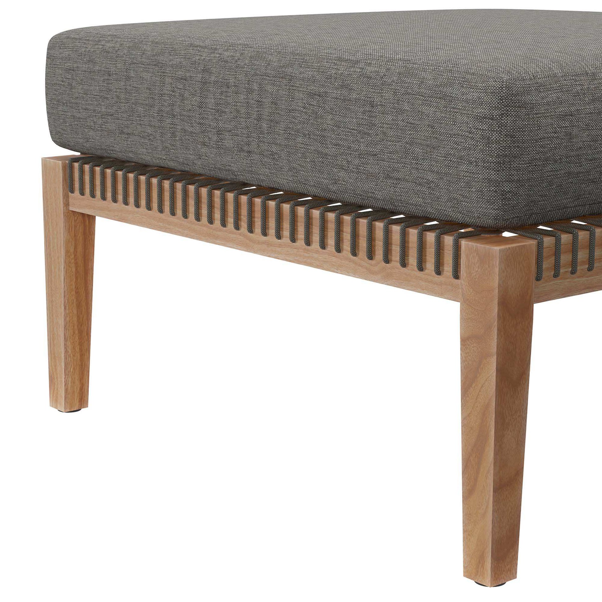Clearwater Outdoor Patio Teak Wood Ottoman by Modway - Best Buy Furniture