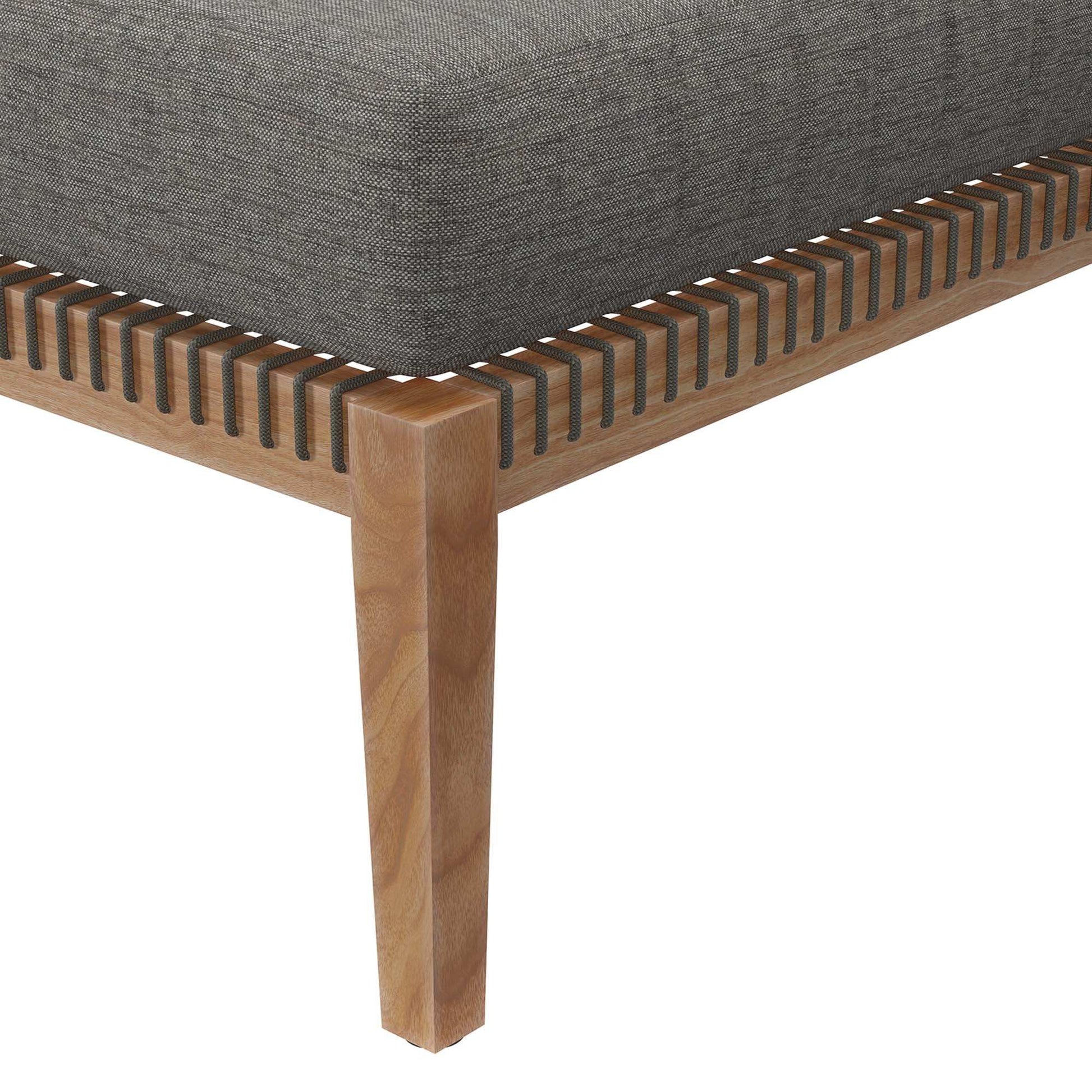 Clearwater Outdoor Patio Teak Wood Ottoman by Modway - Best Buy Furniture
