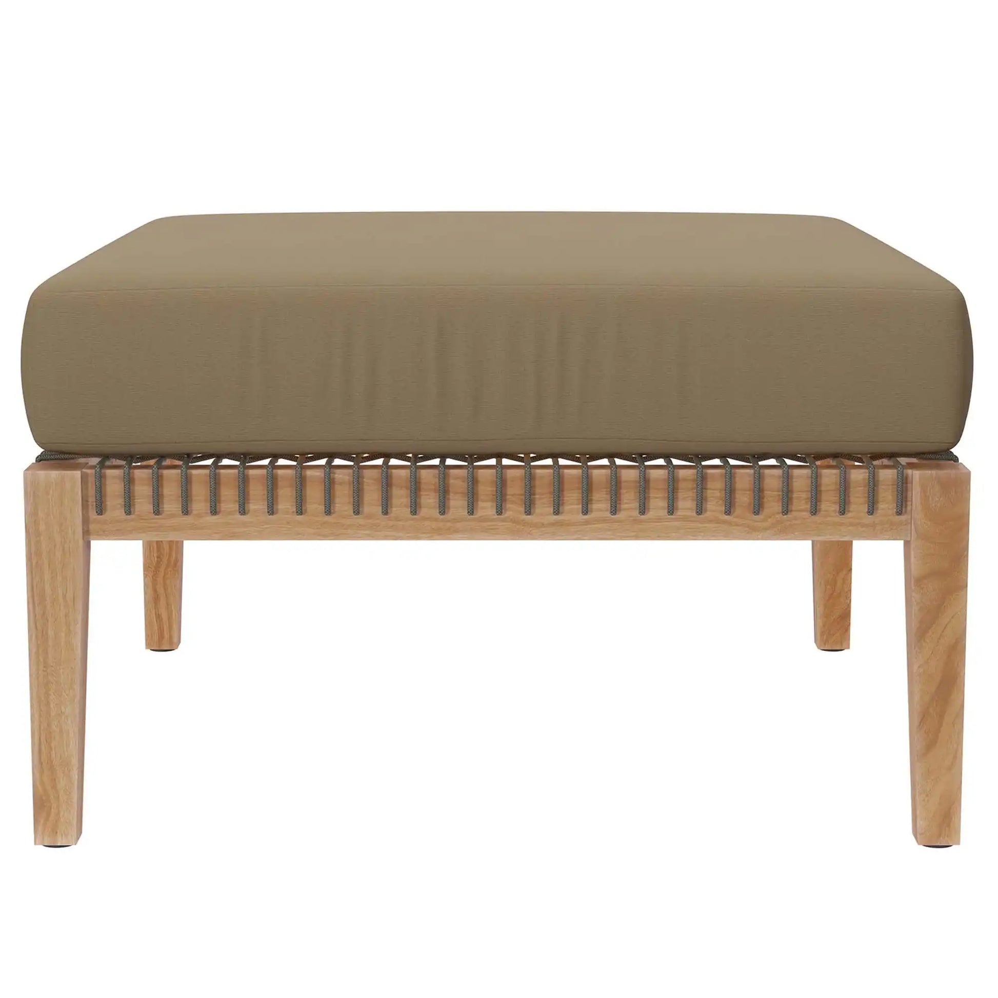 Clearwater Outdoor Patio Teak Wood Ottoman by Modway - Best Buy Furniture