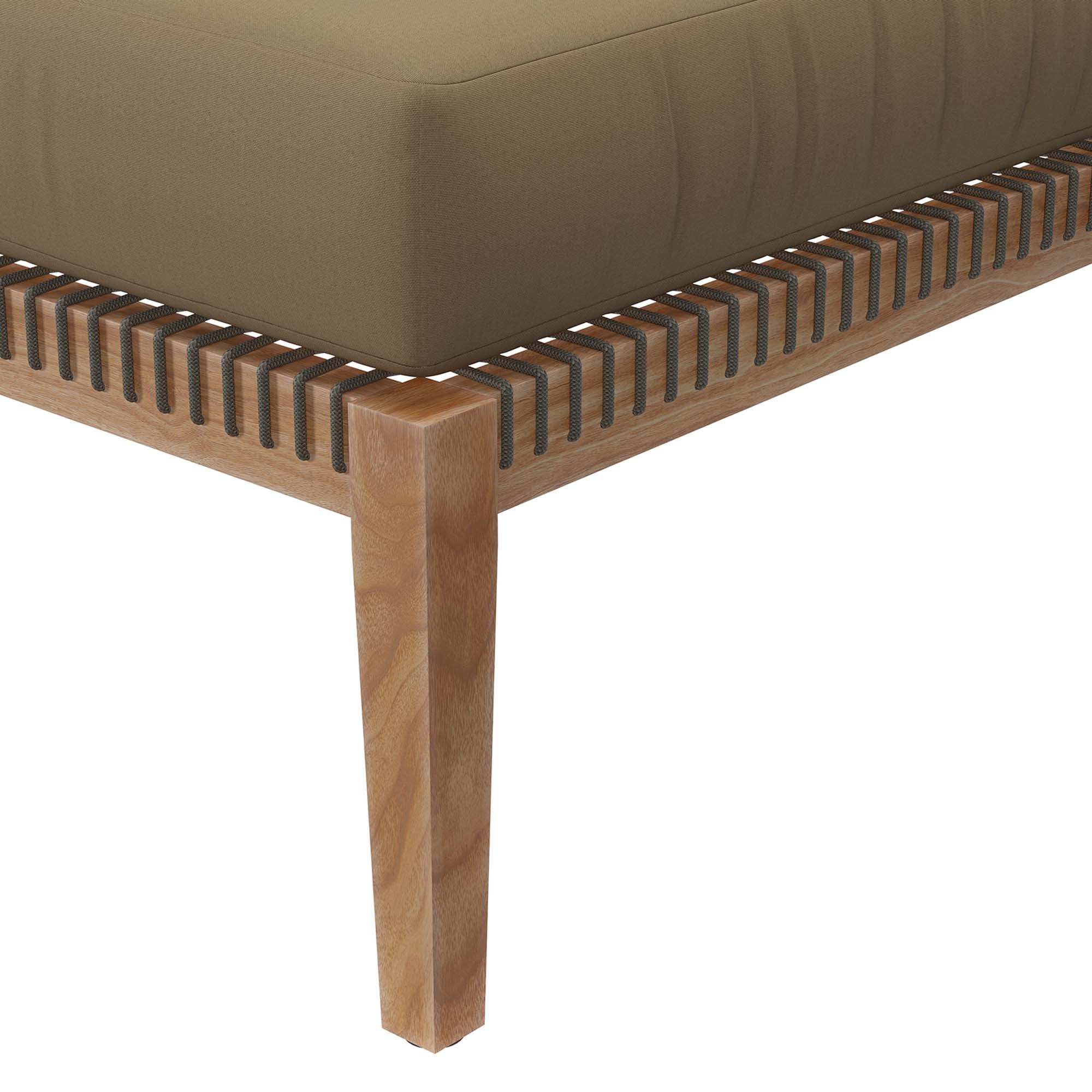 Clearwater Outdoor Patio Teak Wood Ottoman by Modway - Best Buy Furniture