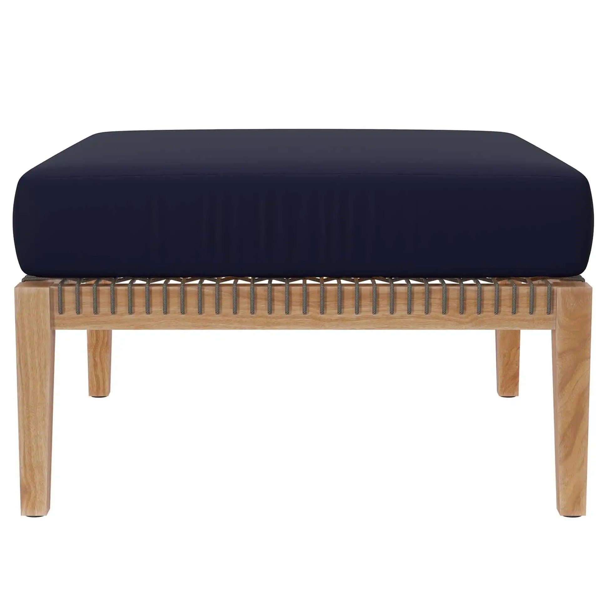 Clearwater Outdoor Patio Teak Wood Ottoman by Modway - Best Buy Furniture
