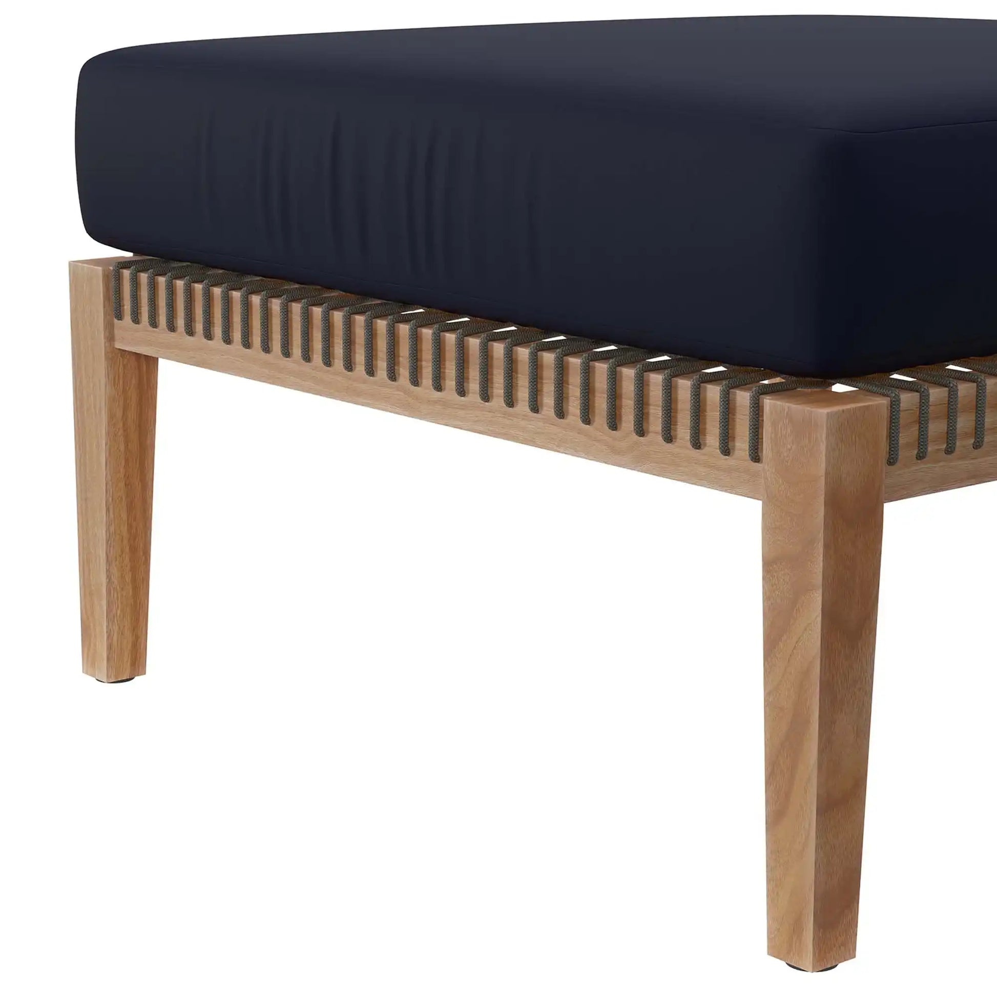 Clearwater Outdoor Patio Teak Wood Ottoman by Modway - Best Buy Furniture