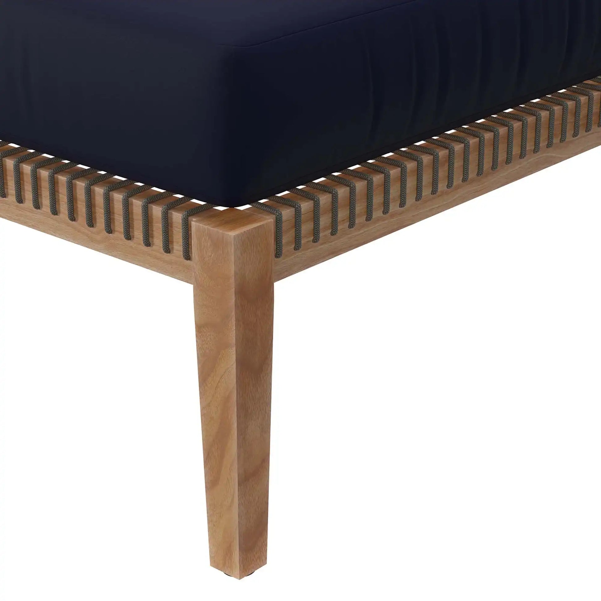 Clearwater Outdoor Patio Teak Wood Ottoman by Modway - Best Buy Furniture