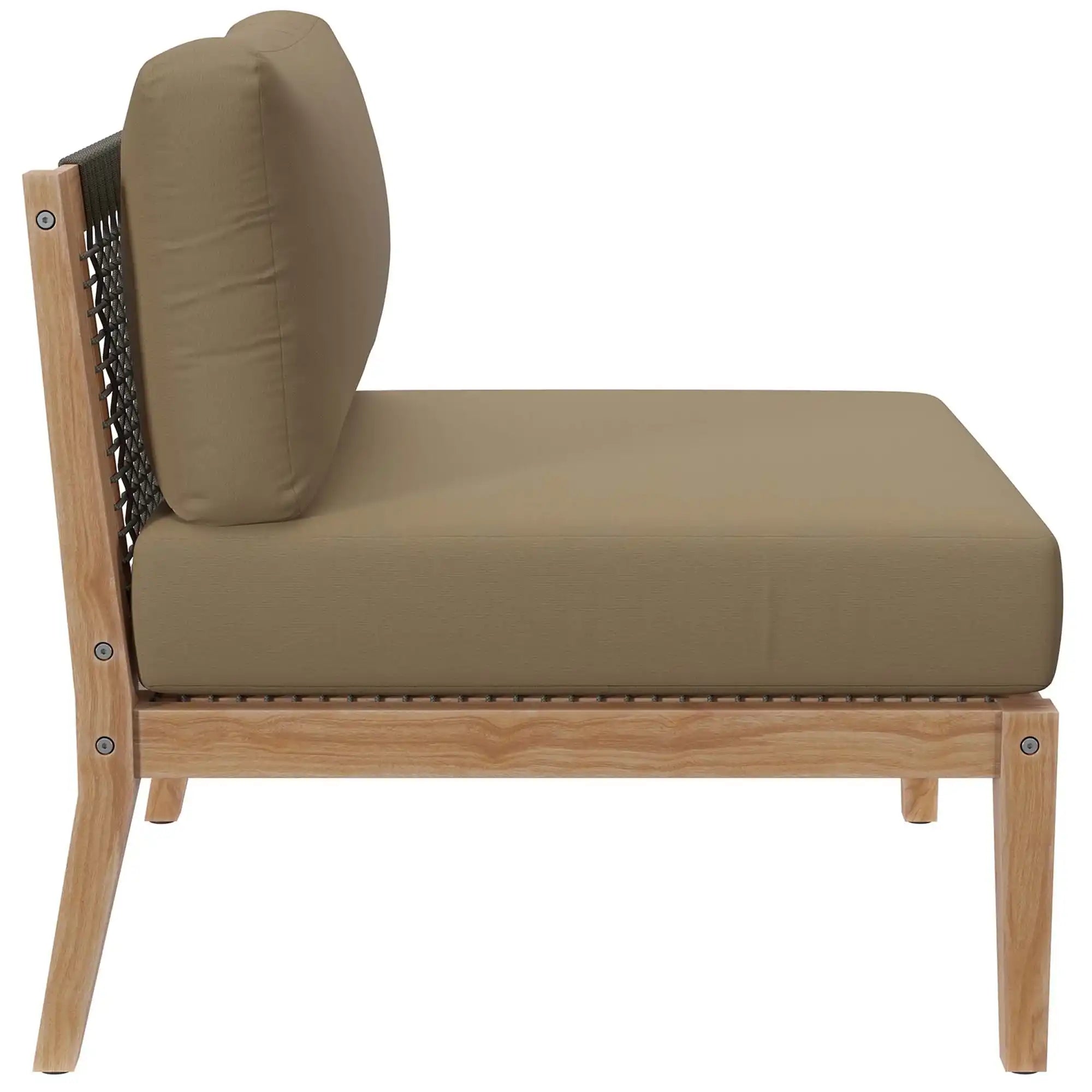 Clearwater Outdoor Patio Teak Wood Armless Chair by Modway - Best Buy Furniture