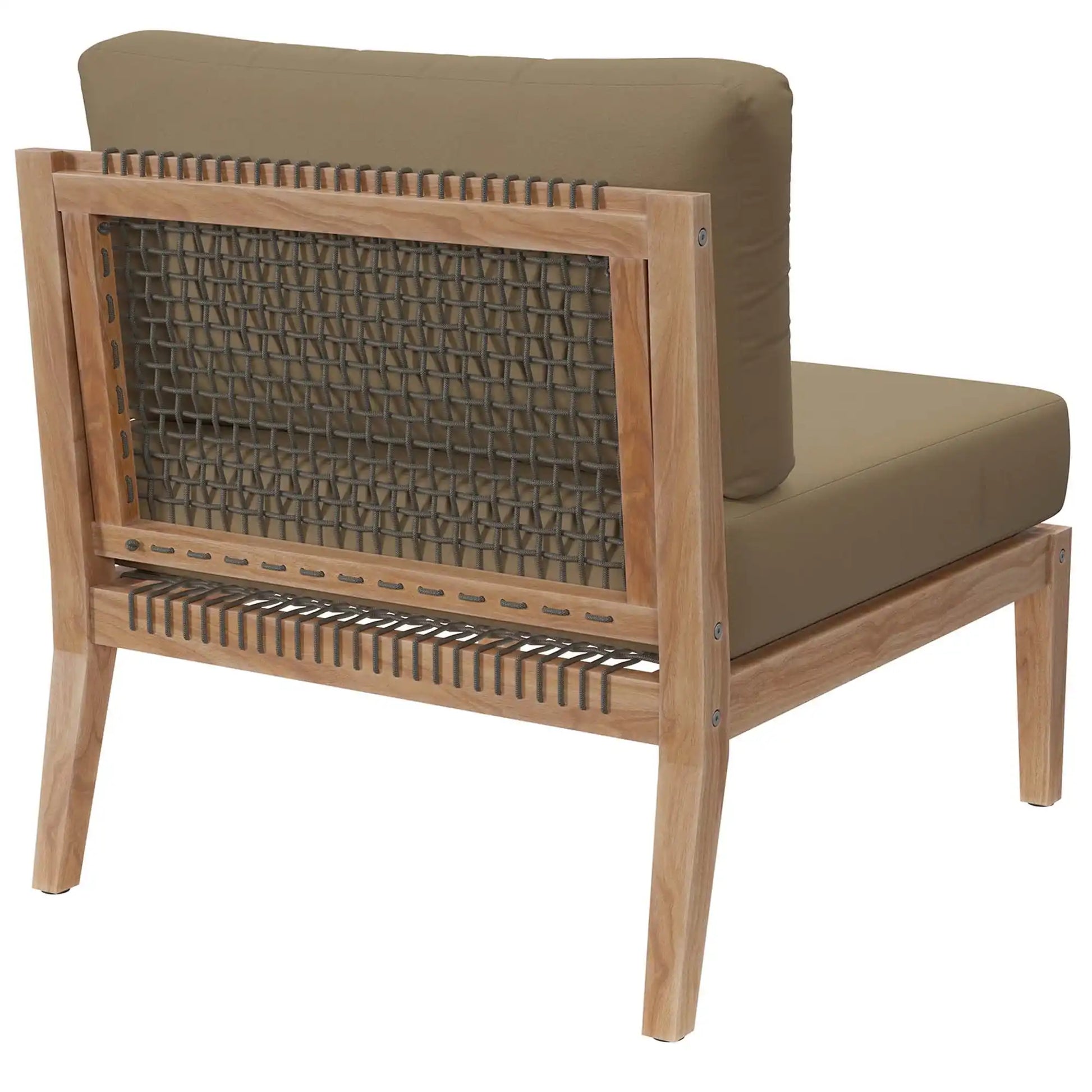 Clearwater Outdoor Patio Teak Wood Armless Chair by Modway - Best Buy Furniture