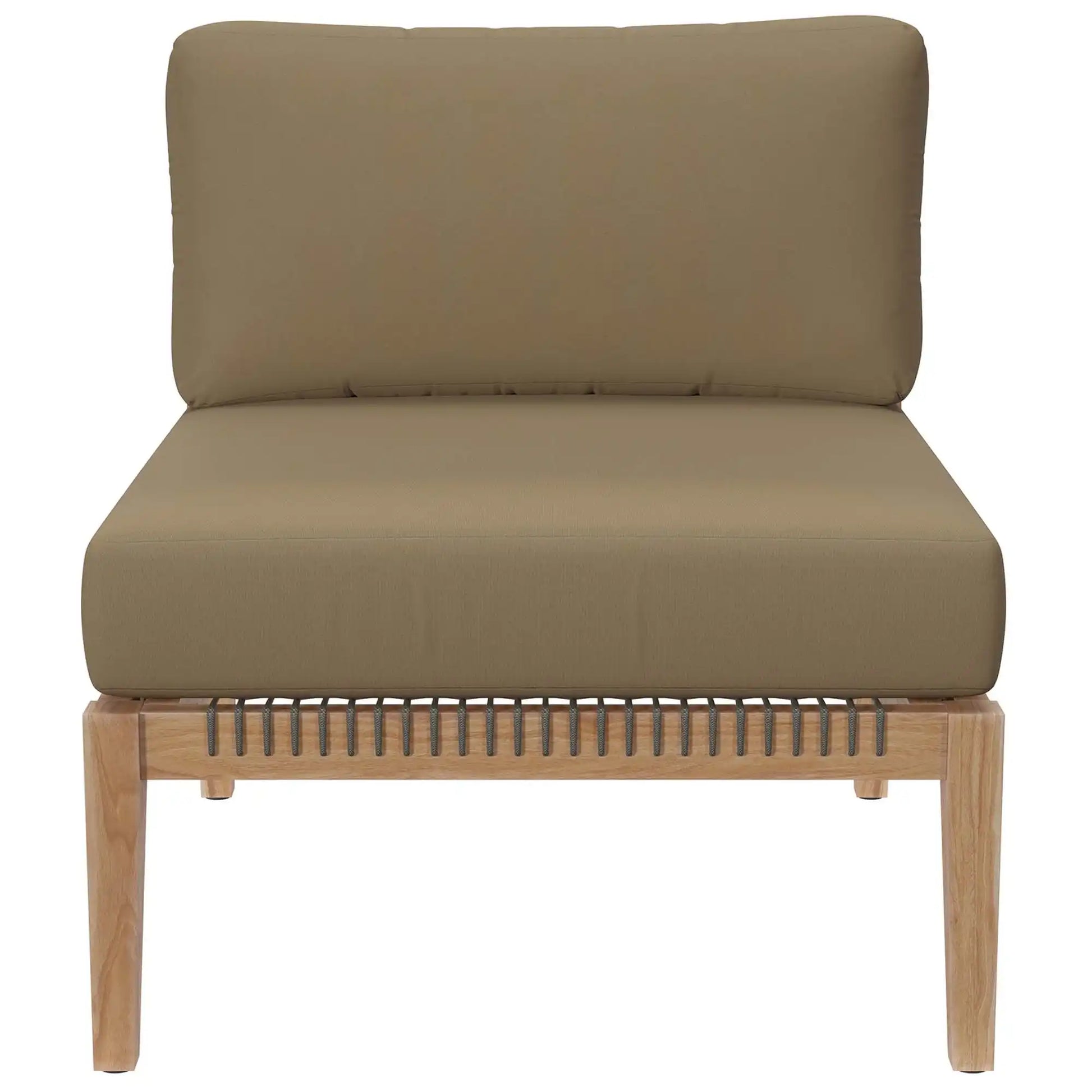 Clearwater Outdoor Patio Teak Wood Armless Chair by Modway - Best Buy Furniture