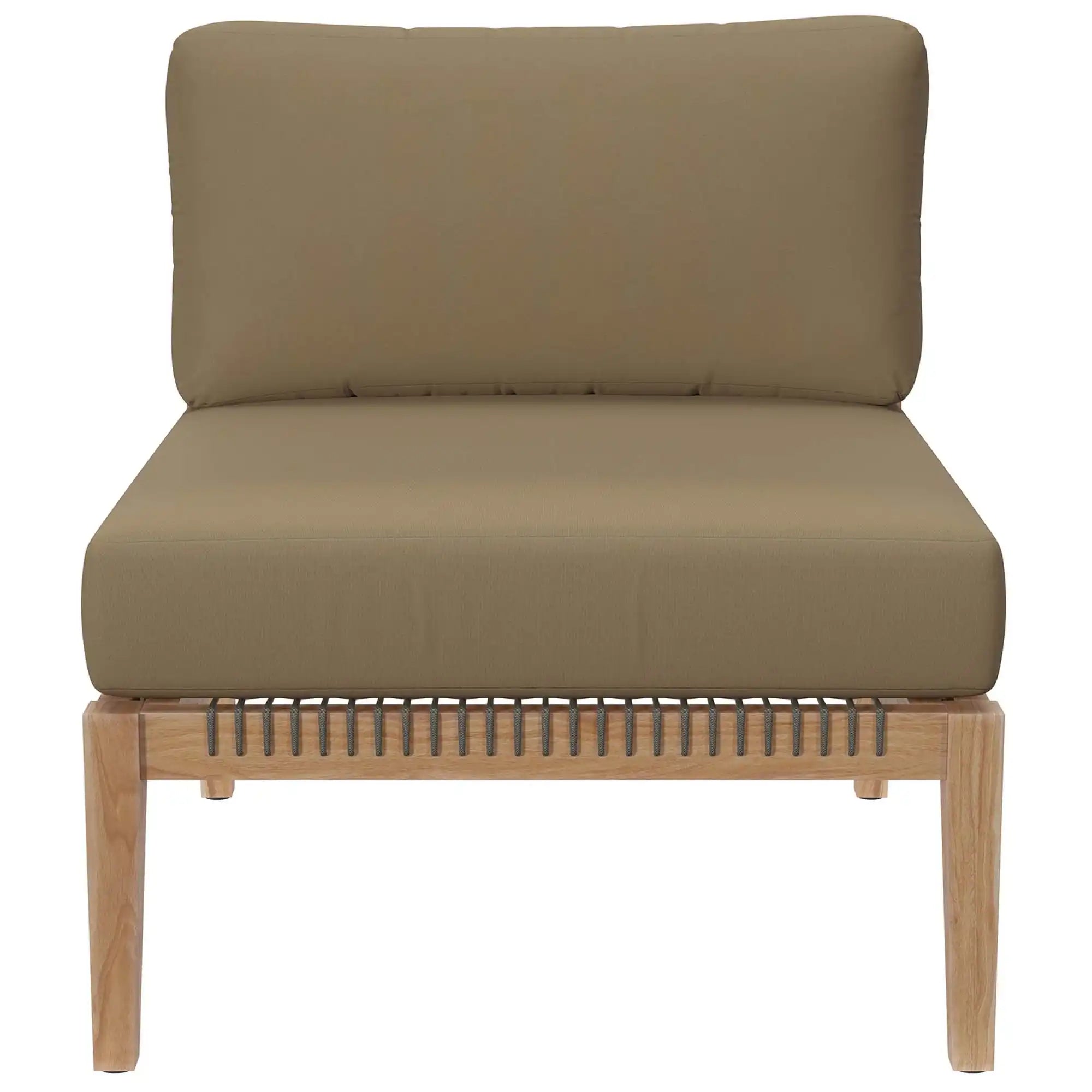 Clearwater Outdoor Patio Teak Wood Armless Chair by Modway - Best Buy Furniture